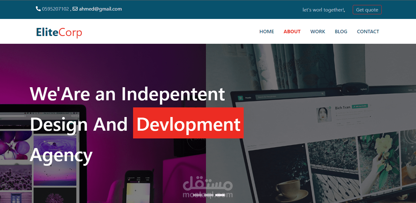 Responsive website designed by (HTML,CSS, JAVASCRIPT, BOOTSTRAP)