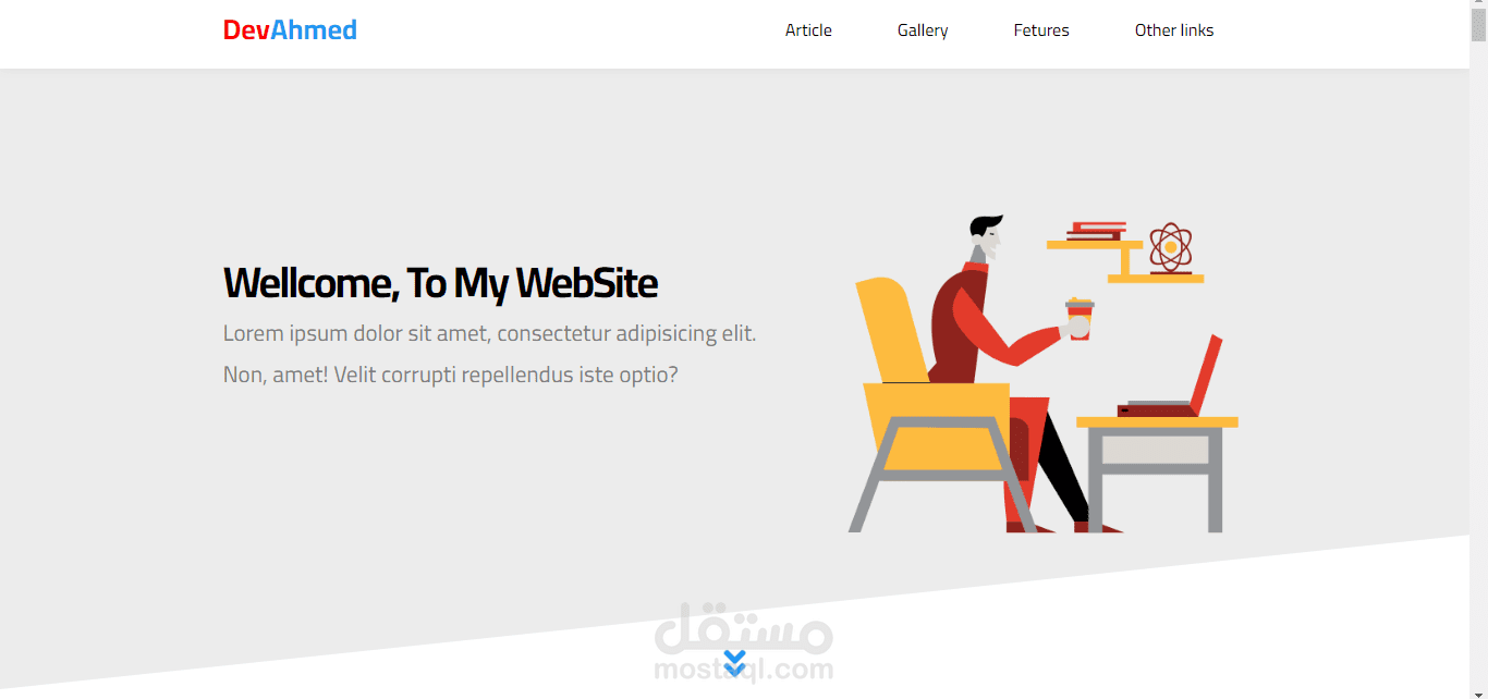 Personal website designed by (HTML, CSS, JAVASCRIPT, BOOTSTRAP)