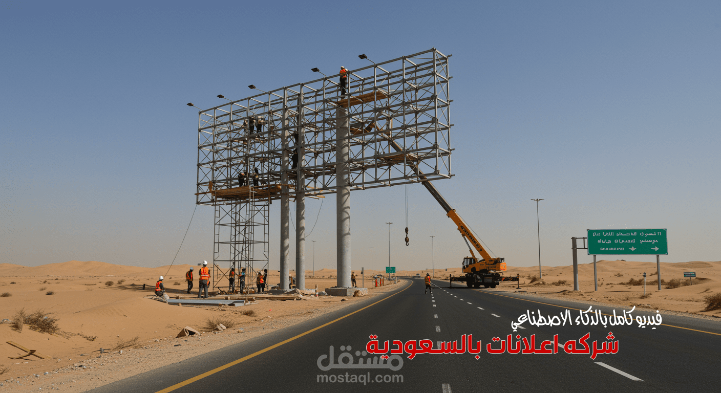 فيديو اعلان سينمائي واقعي بالذكاء الاصطناعي لشركه اعلانات بالسـعودية