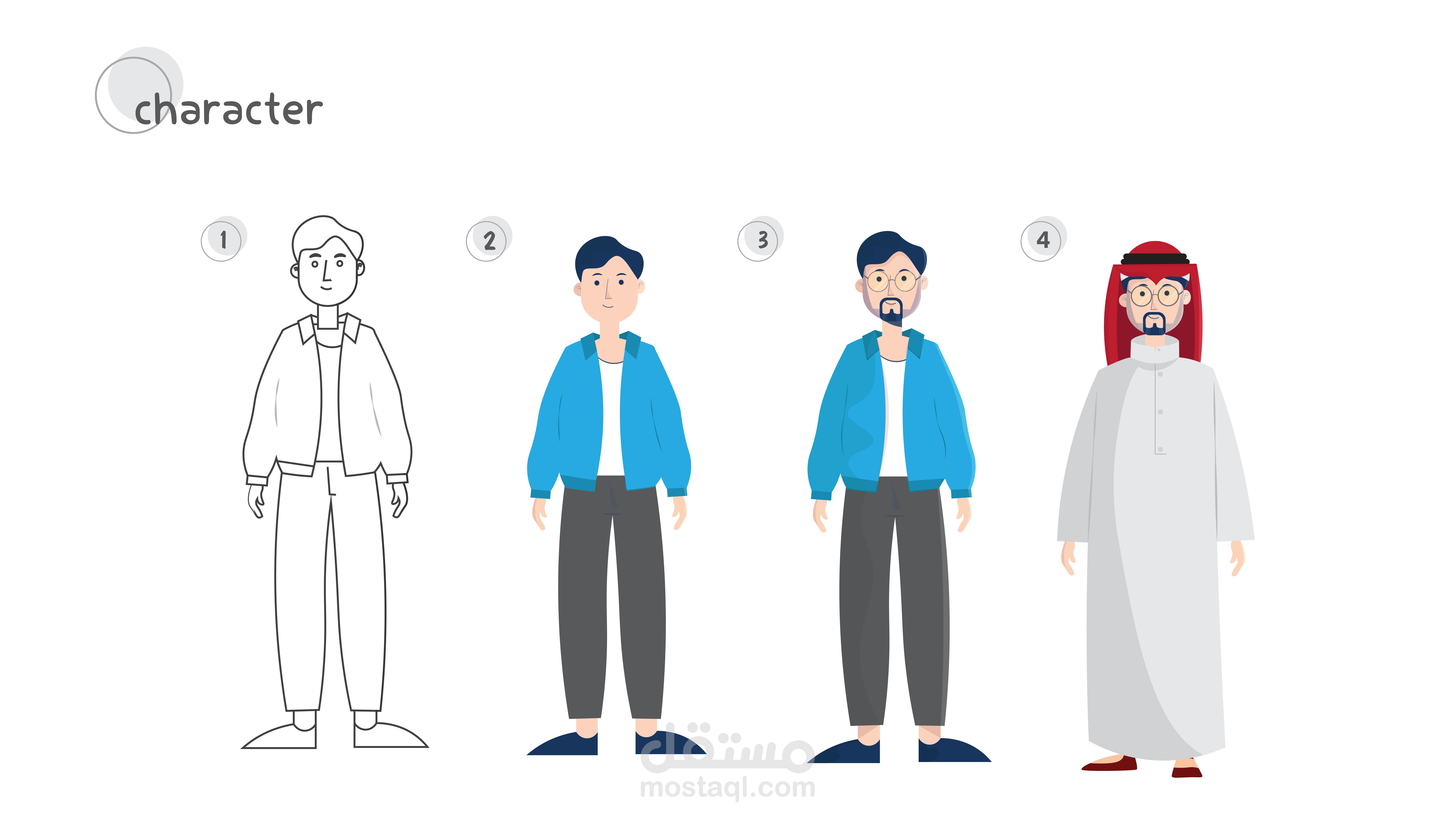 رسم وتصميم شخصية سعودية