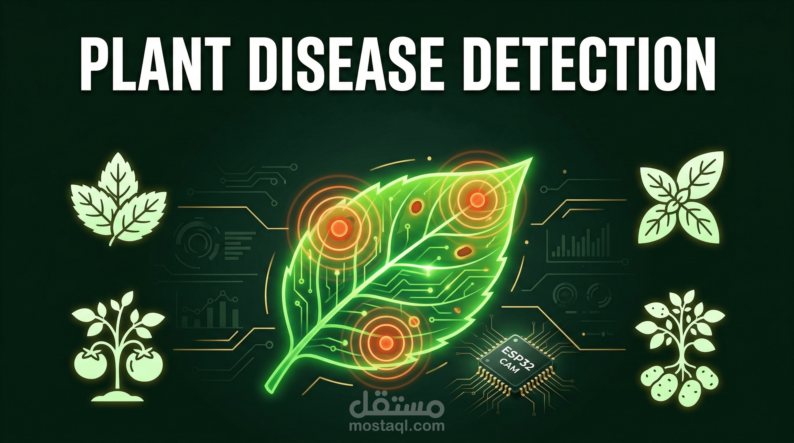 تصنيف أمراض النباتات باستخدام TensorFlow Lite على ESP32-CAM