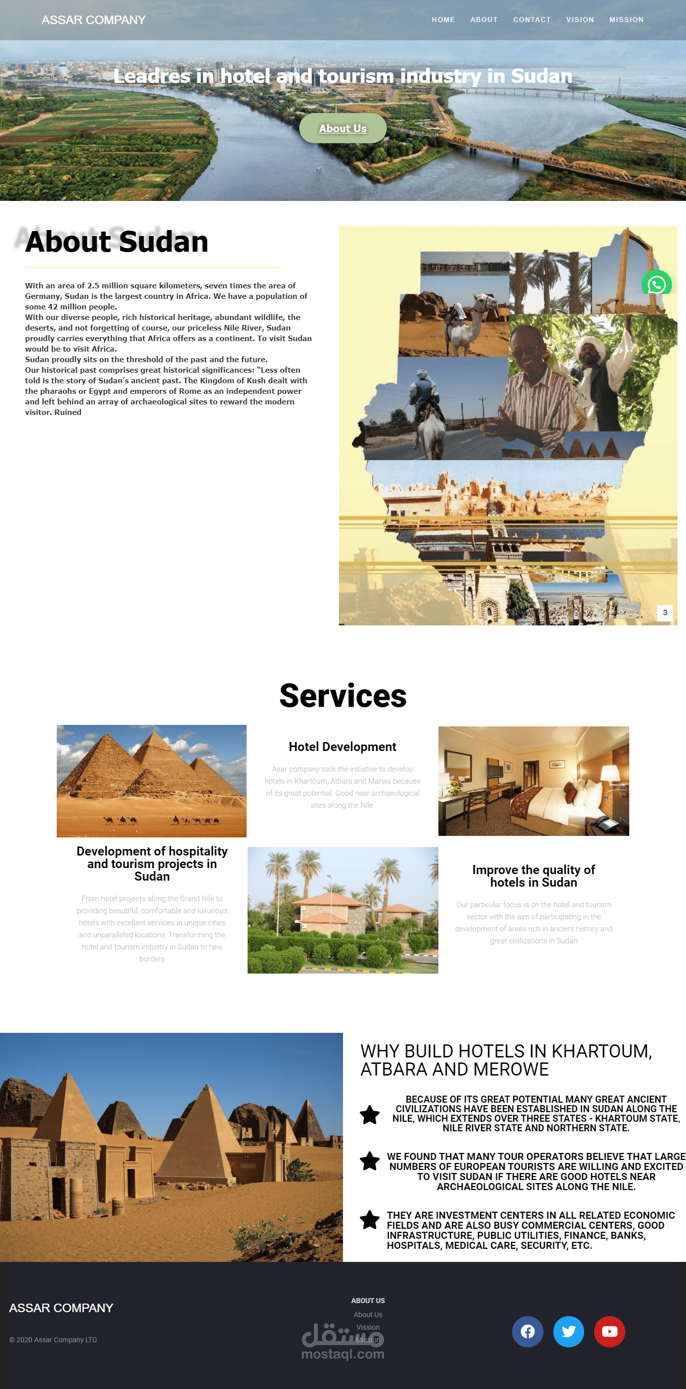تصميم وتطوير الموقع الالكتروني لشركة assarcompany