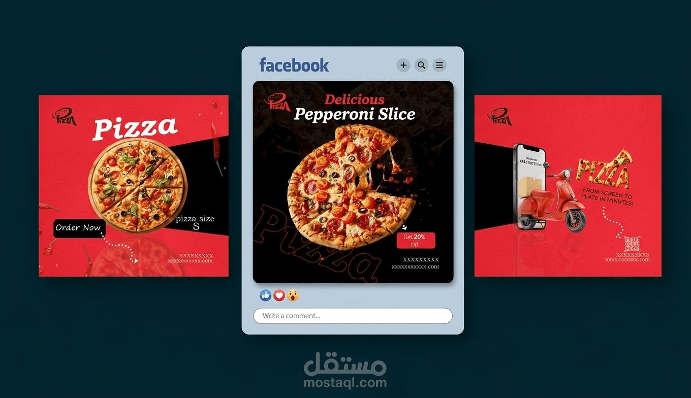 تصميم منشورات سوشيال ميديا ومعالجة بصرية متقدمة