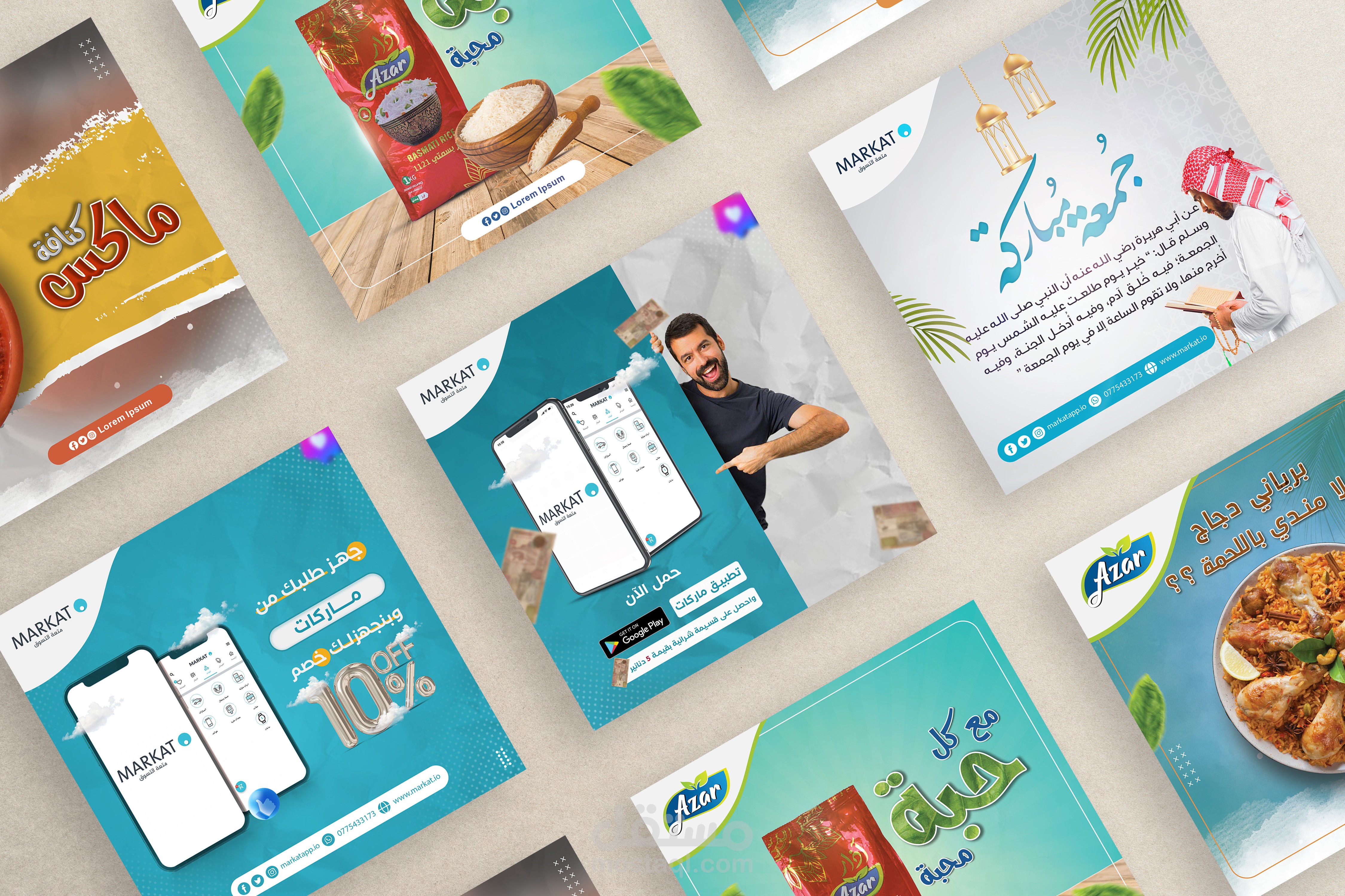 تصاميم سوشيال ميديا احترافية متنوعة لعدد من الزبائن