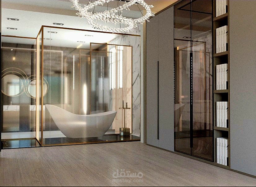 تصميم حمام مع دريسينج