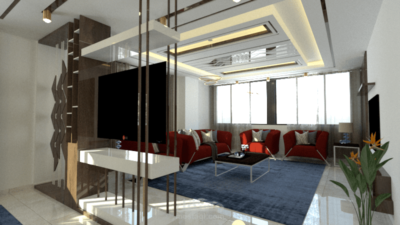 تصميم داخلي لشقة سكنية