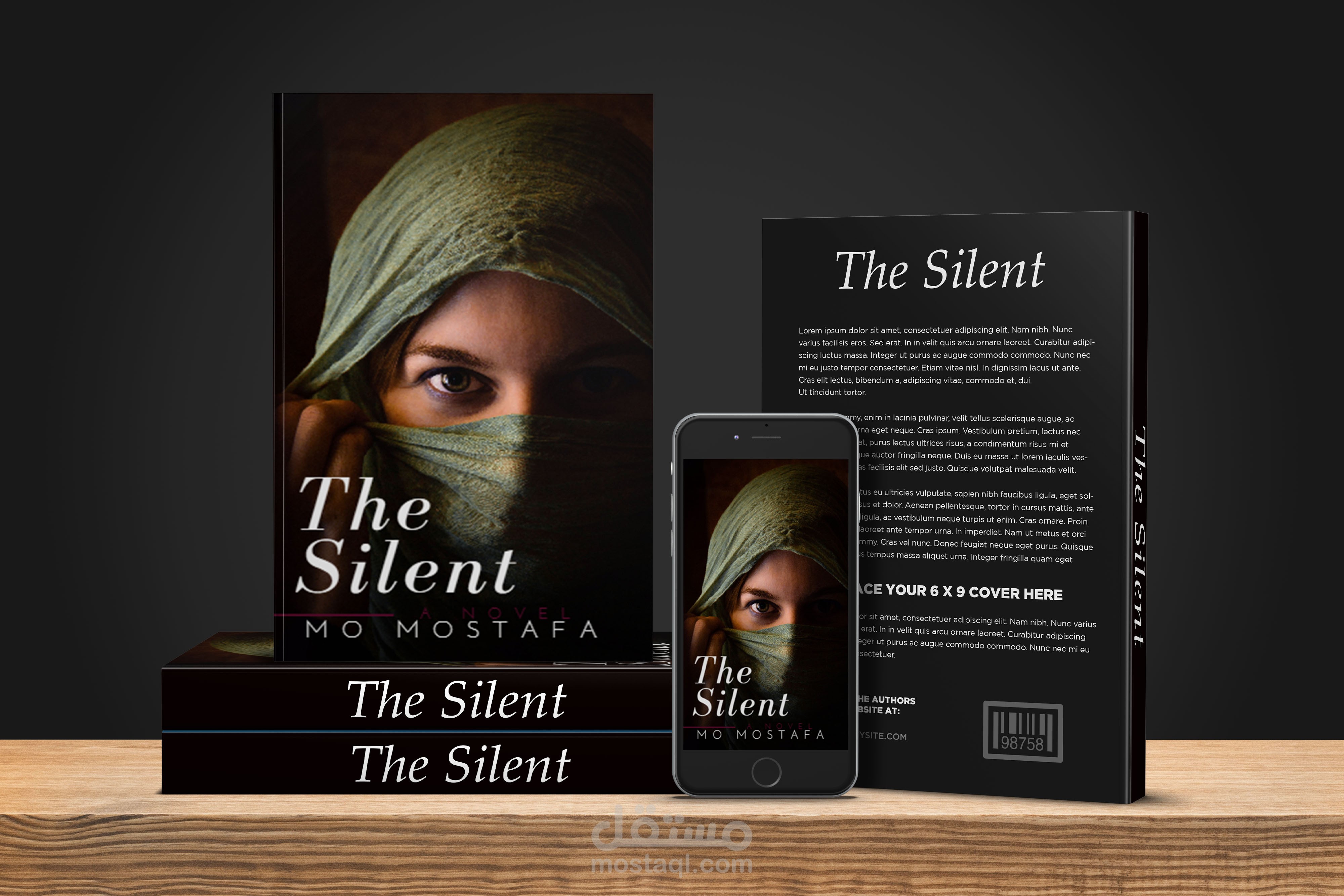 تصميم غلاف كتاب + موك اب كتاب