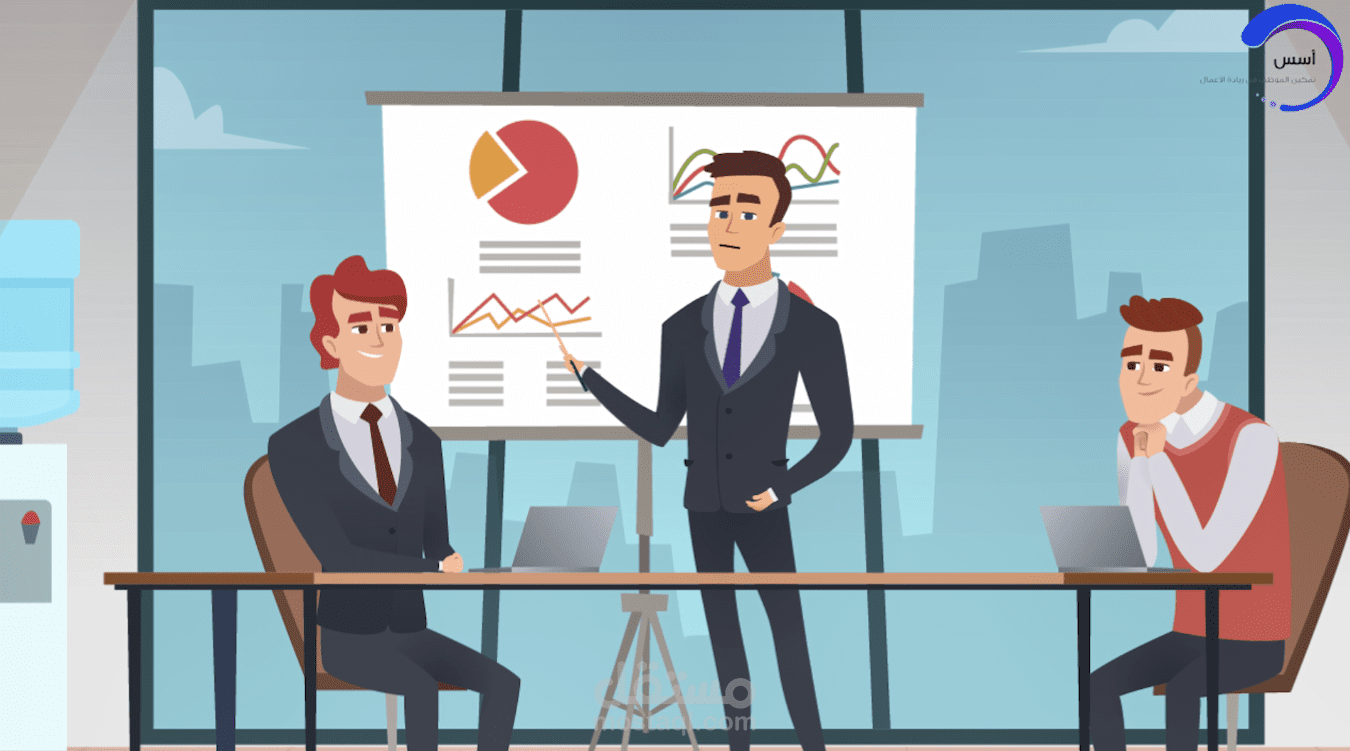 موشن جرافيك وتعليق صوتي سعودي لتطبيق أسس
