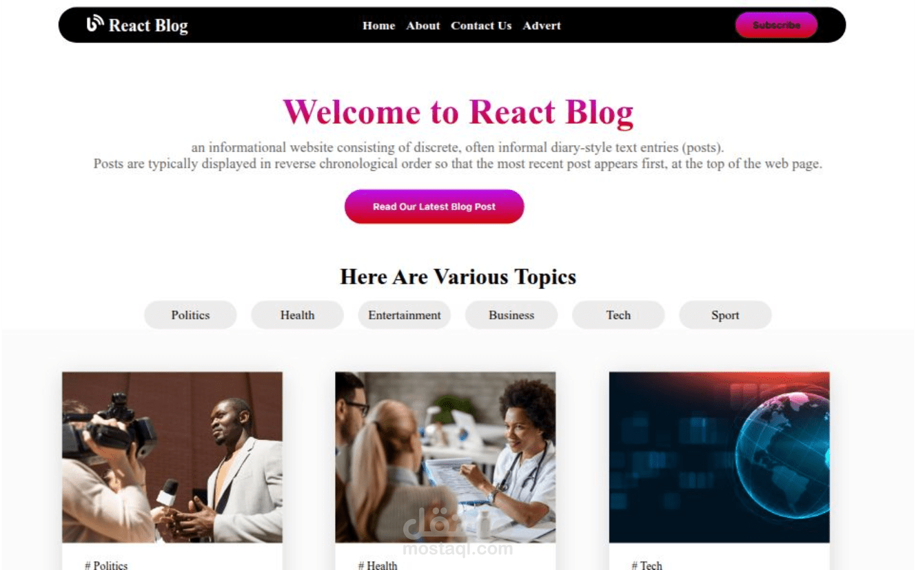 React Blog