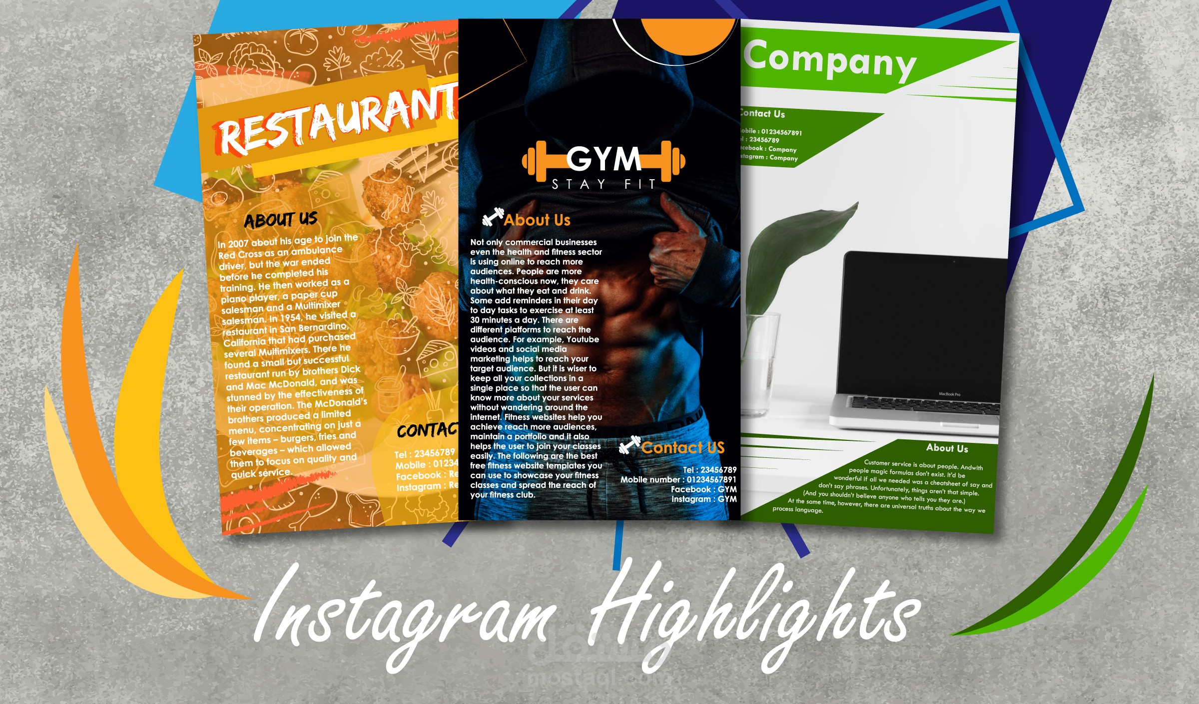 تصميمات highlights Instagram