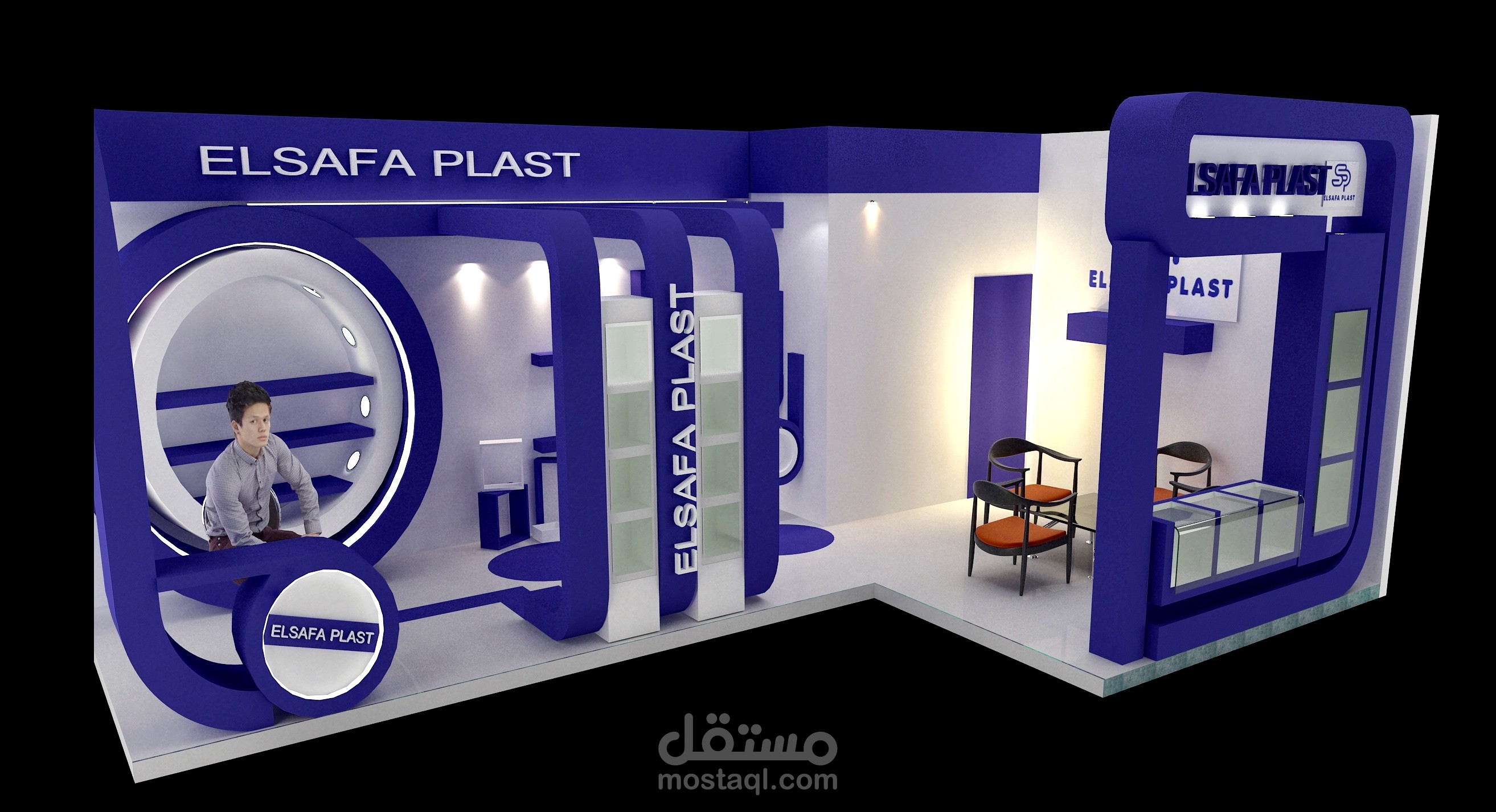 تصميم بوث لشركه في معرض