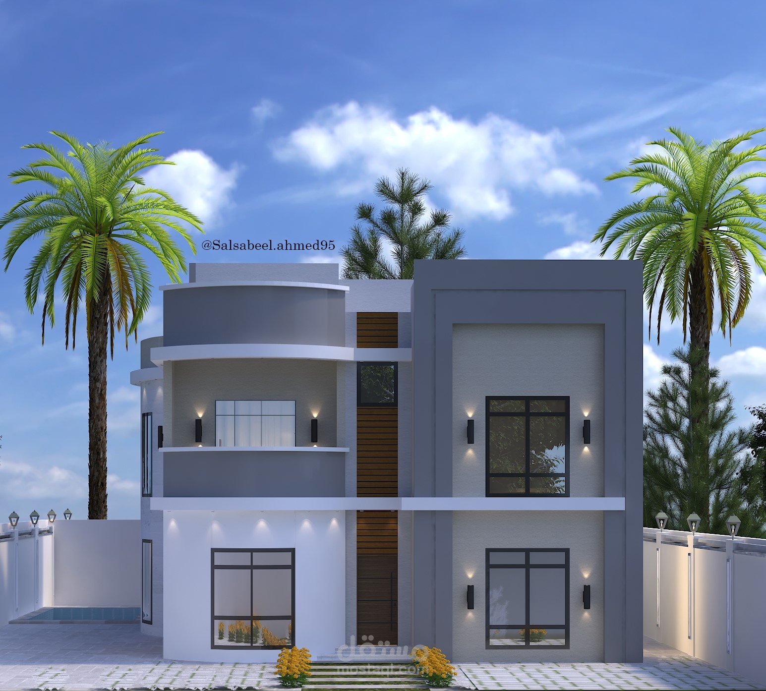 Residential villa exterior design