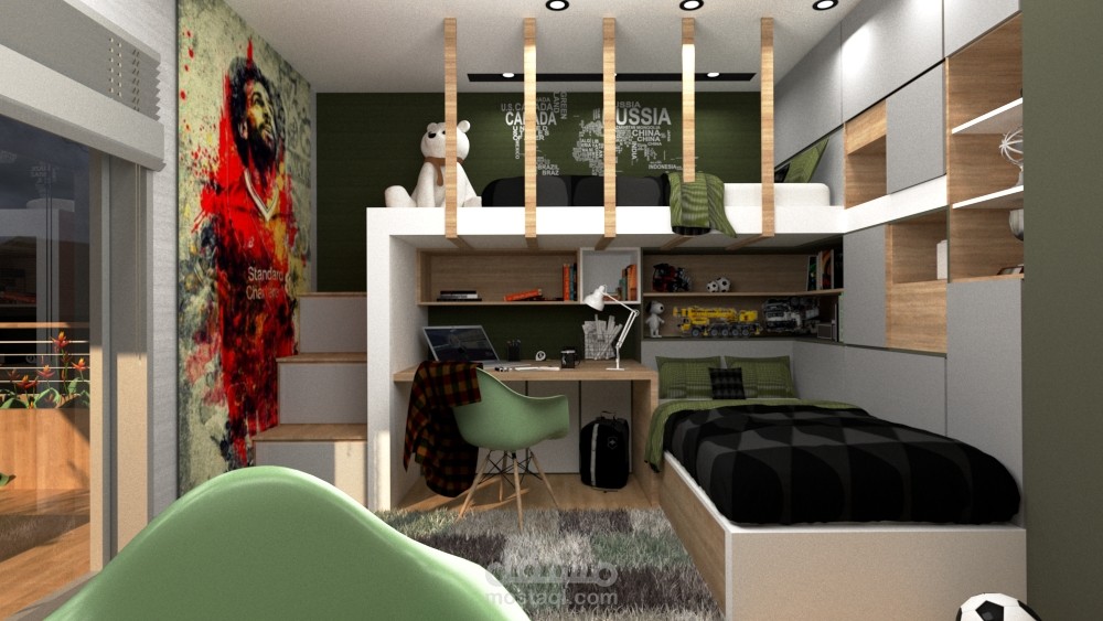 تصميم داخلي لغرفة نوم أولاد