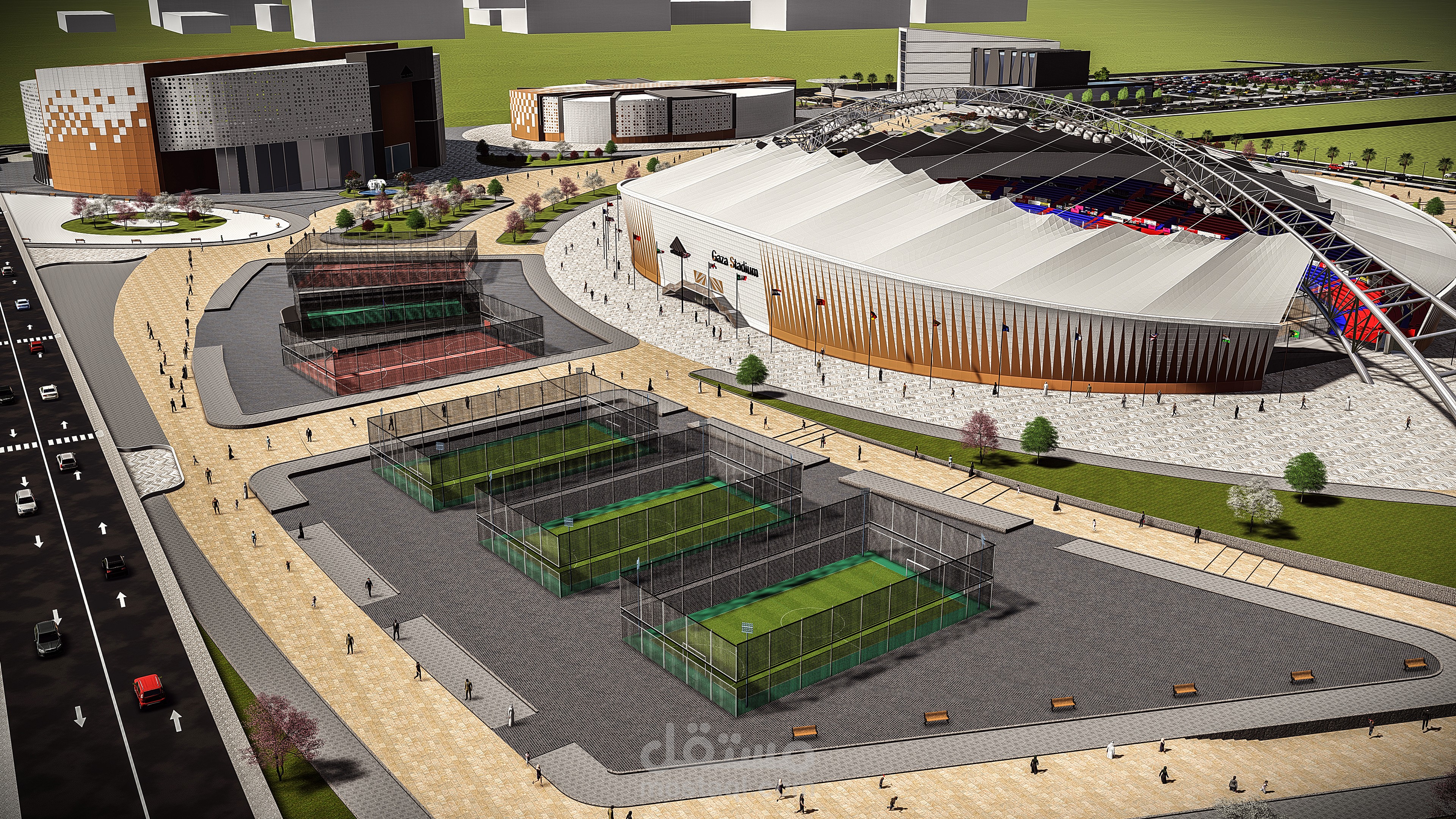 تصميم مدينة رياضية