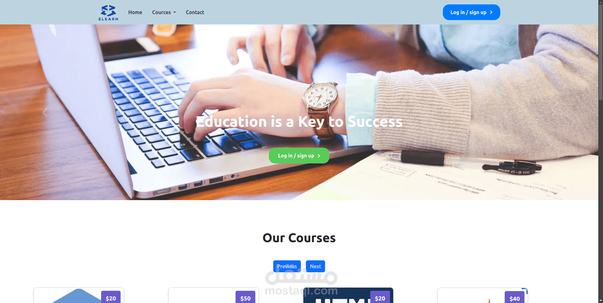 Elearn – منصة تعليمية شاملة