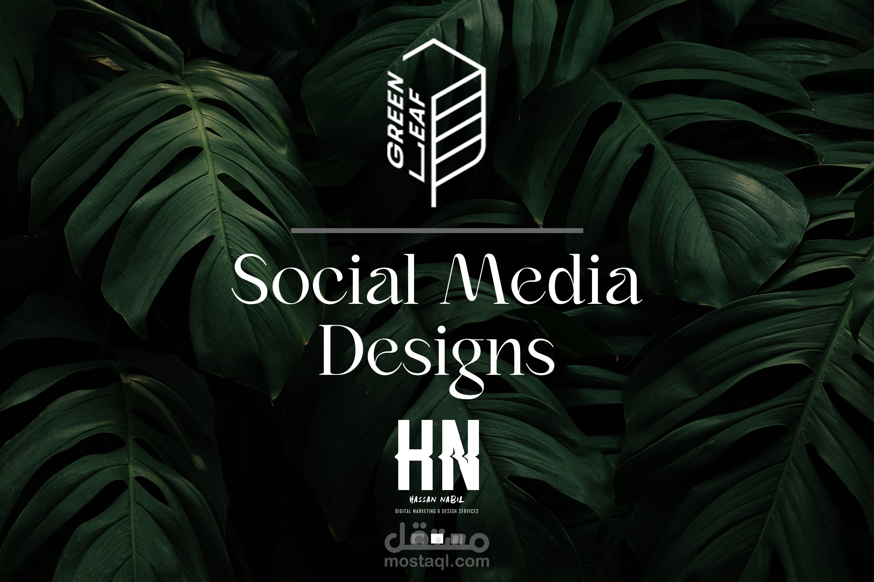 مشروع لشركة Green Leaf -Landscaping   (ادارة / تصميم /انشاء محتوي )