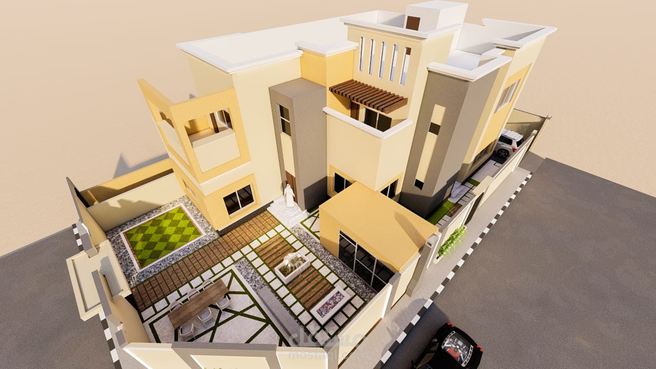 تصميم خارجي لفيلا كامله