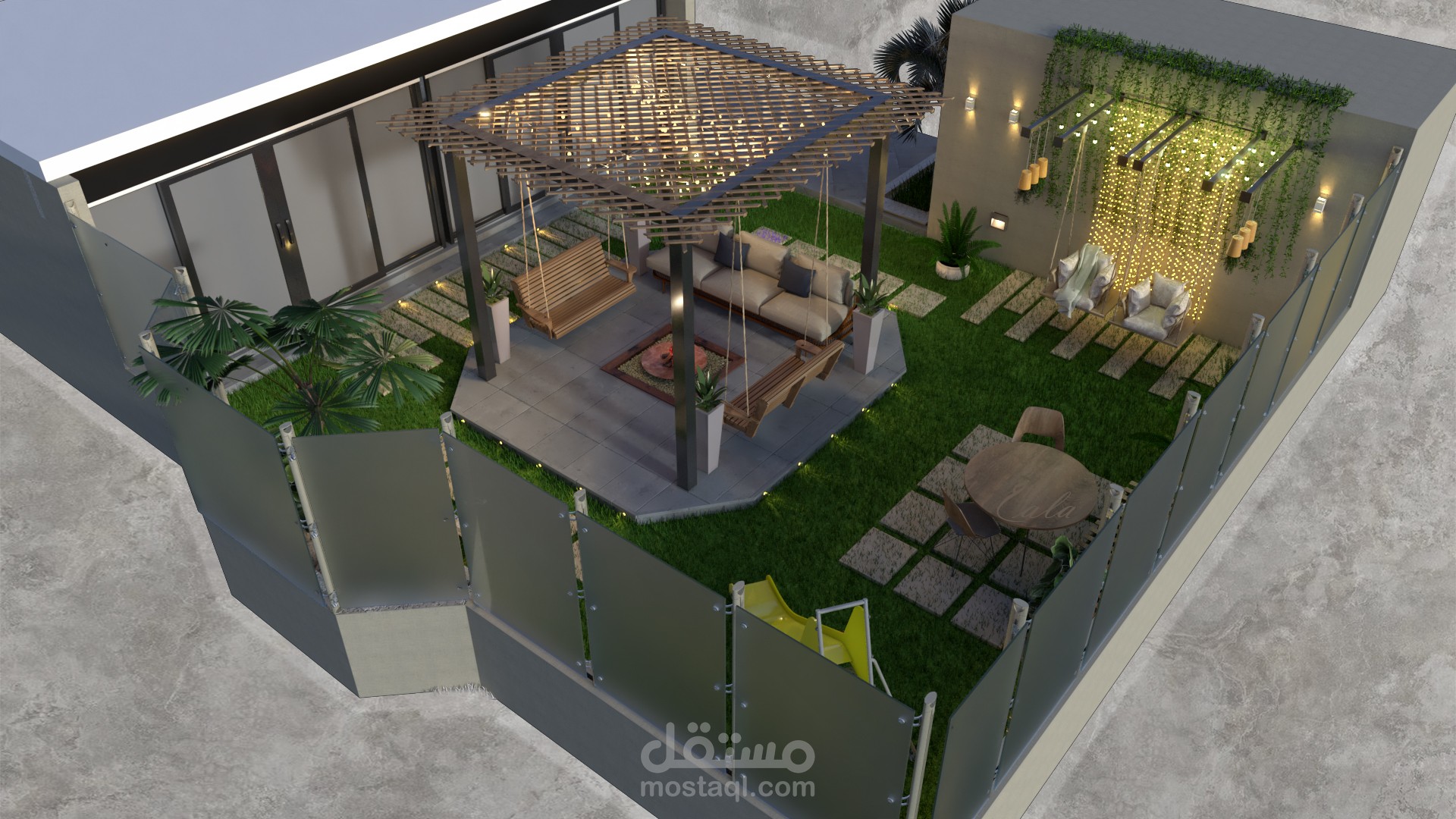 تصميم حديقة سطح -ROOF GARDEN