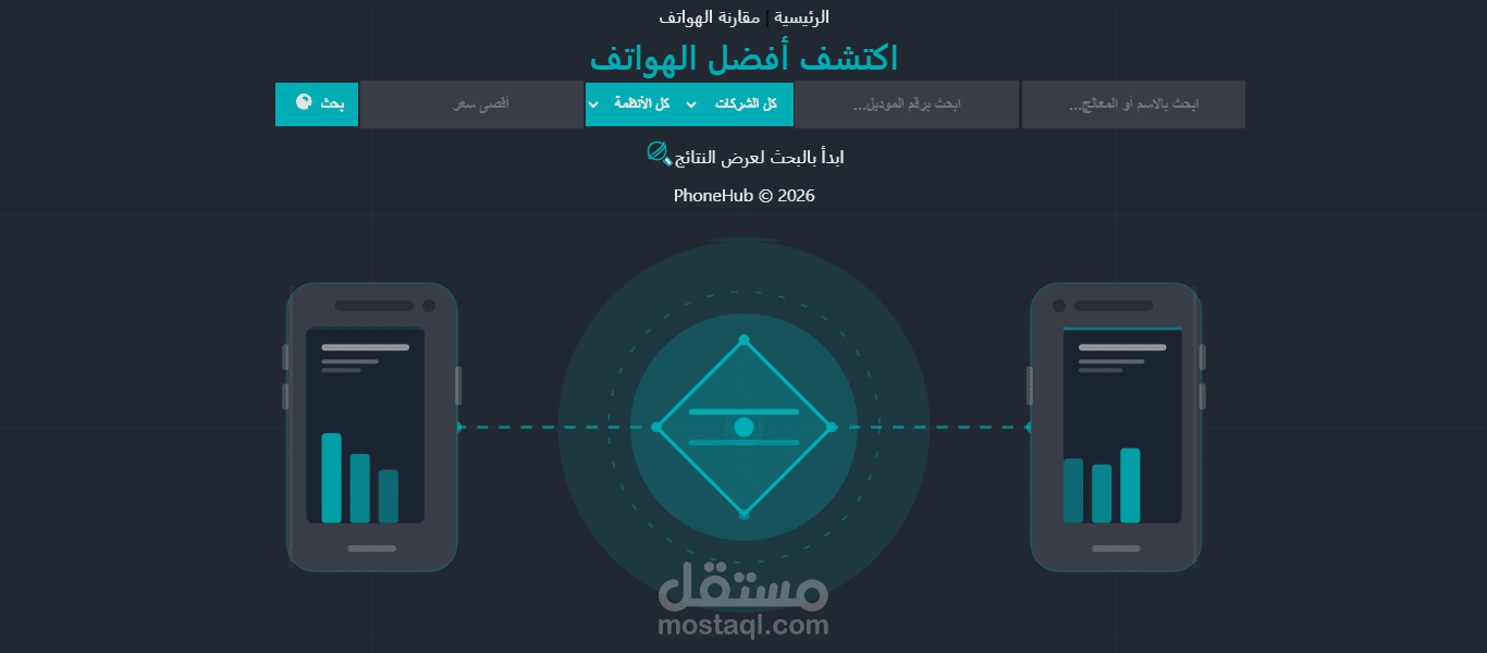 PhoneHub لمقارنة الجوالات