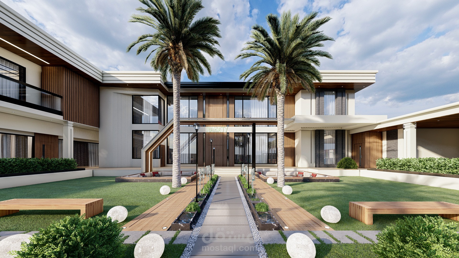 تصميم استراحة خارجية بالسعودية