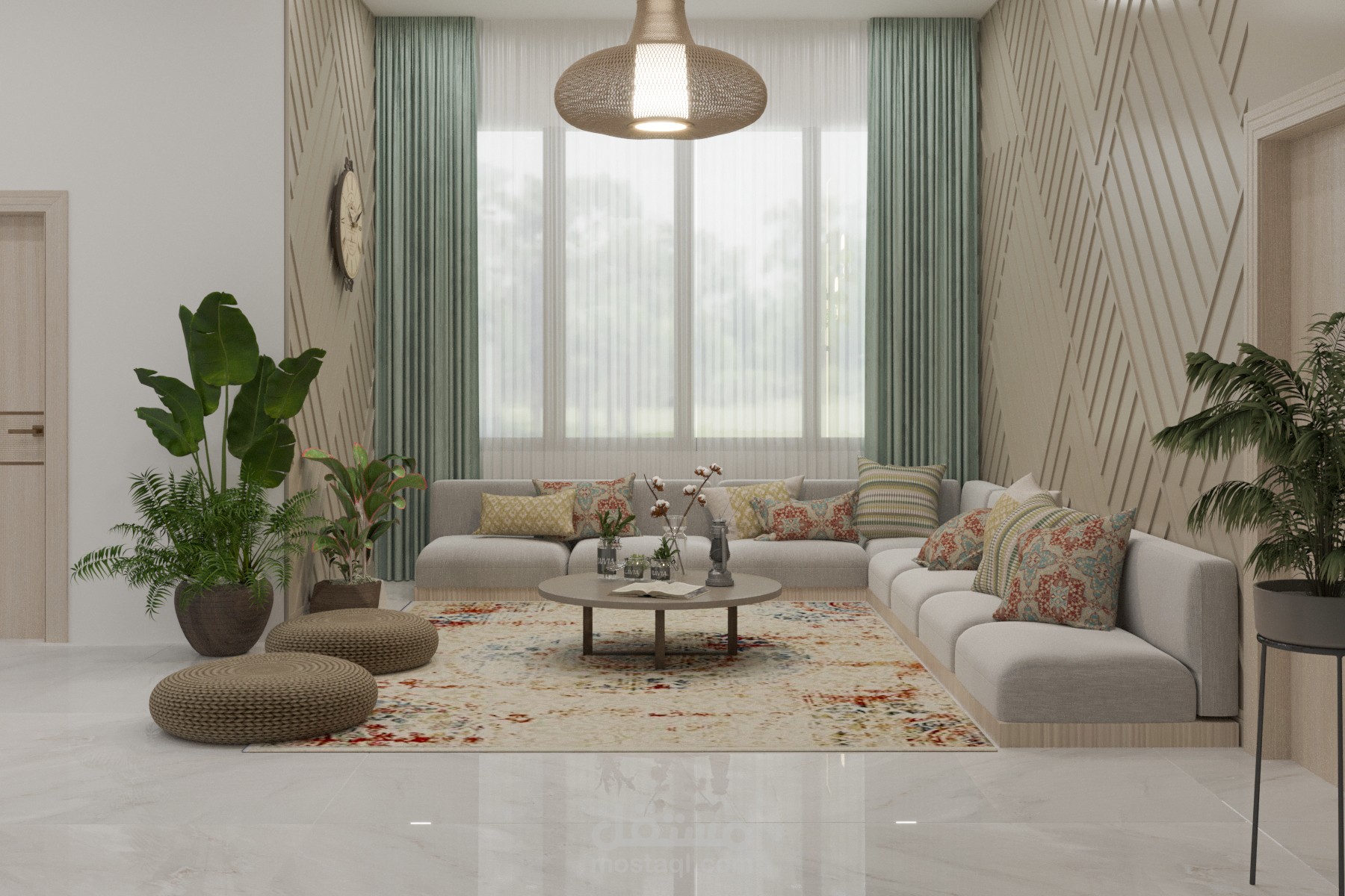 تصميم جلسة ارضية