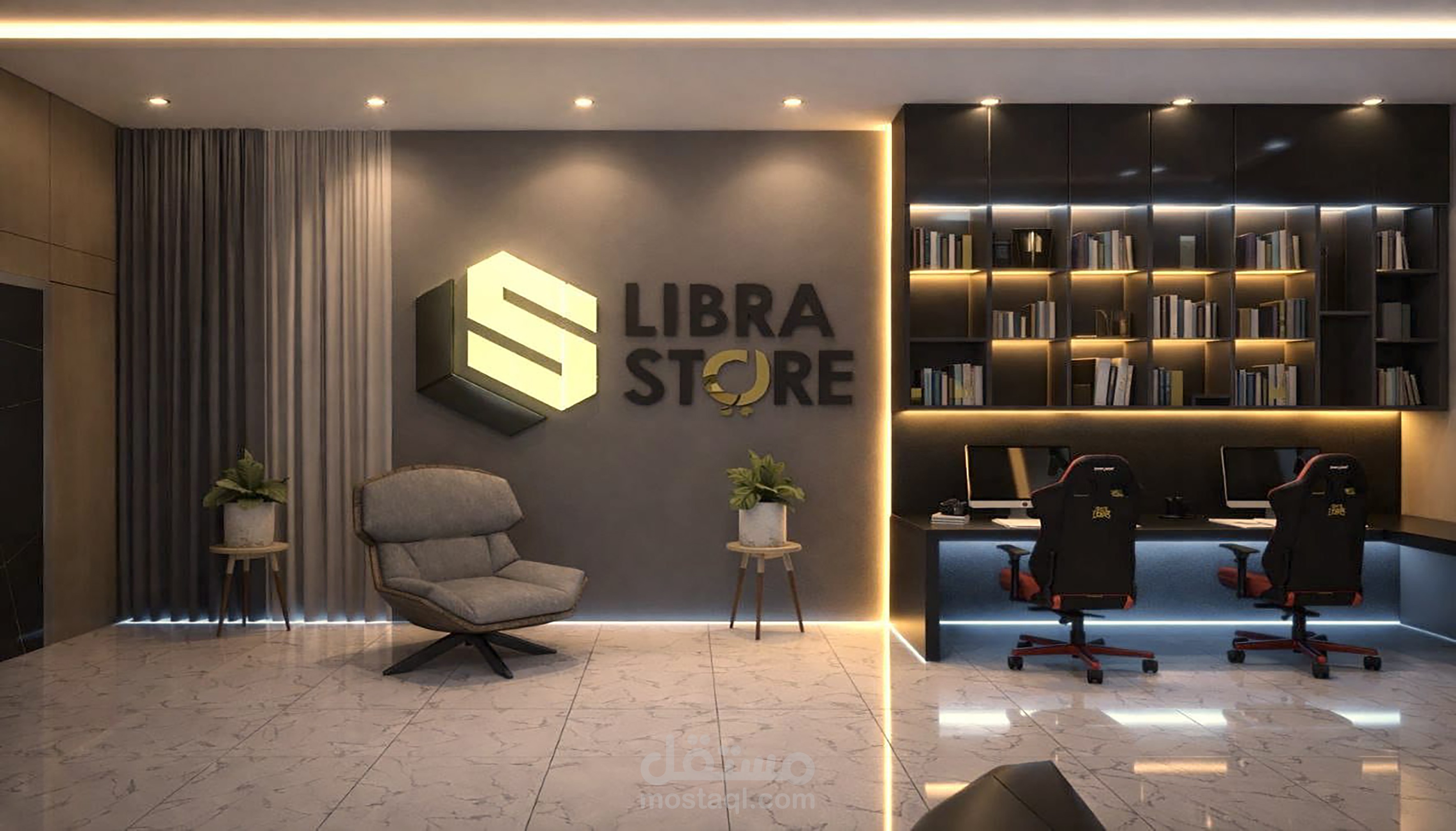 تصميم مكتب إداري + استديو تصوير | البحرين ??