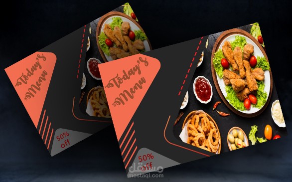 تصميم ورقه اعلانيه لمطعم