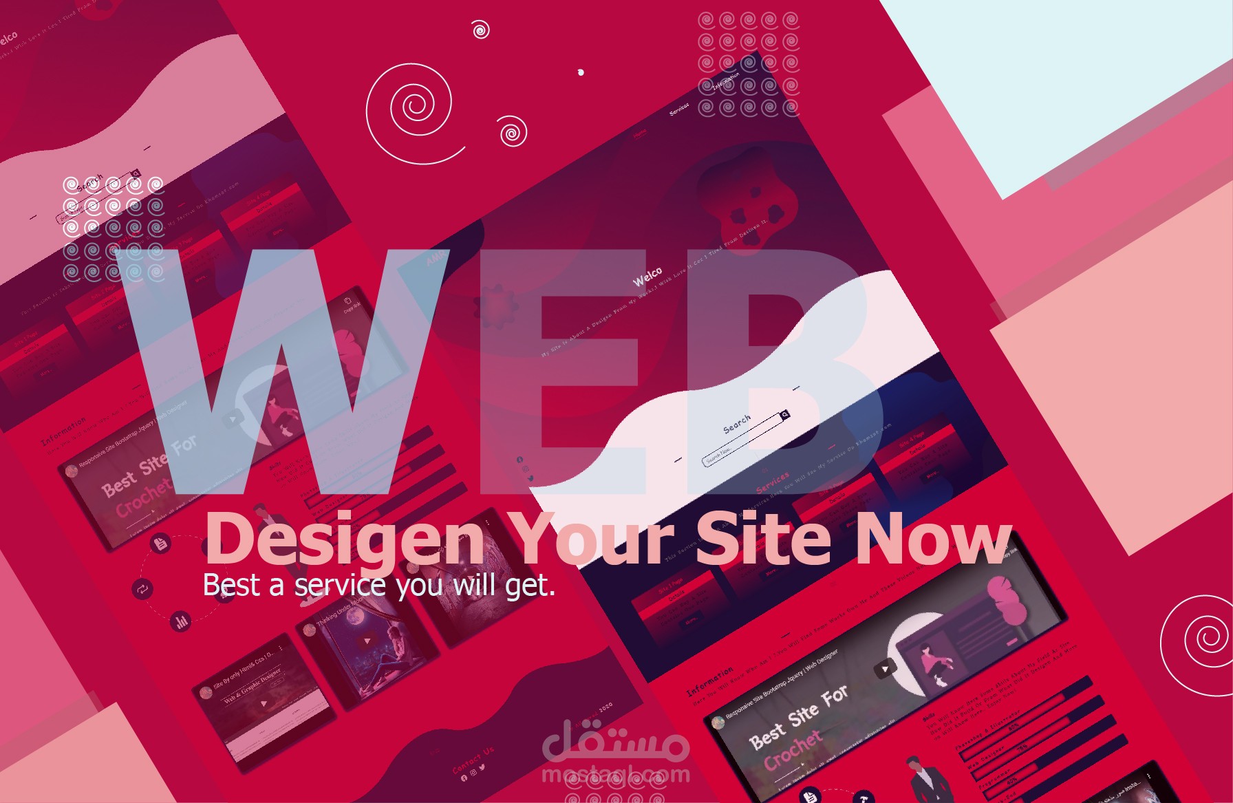 تصميم موقع لعرض خدمتك