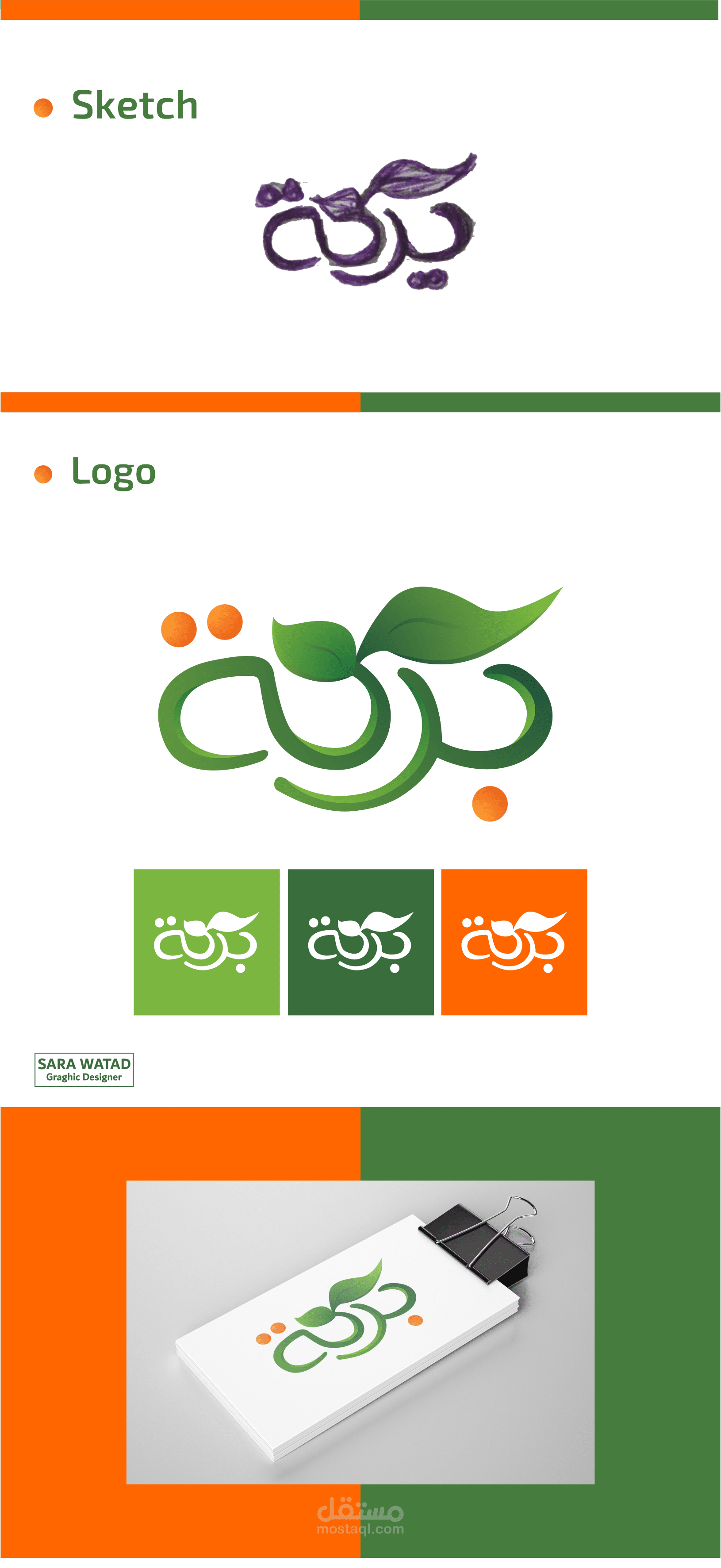 شعار ( بركة ) متجر لبيع الخضروات