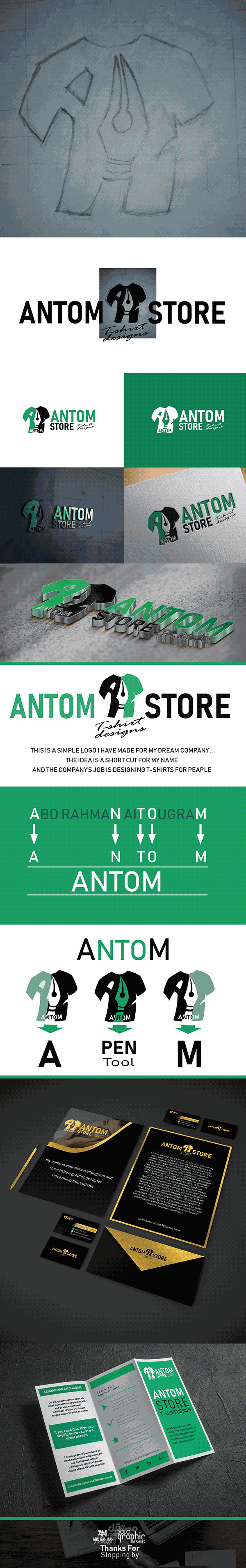 اختصار لإسمي محاولا جعله كإسم لشركة للتصميم التيشيرتات