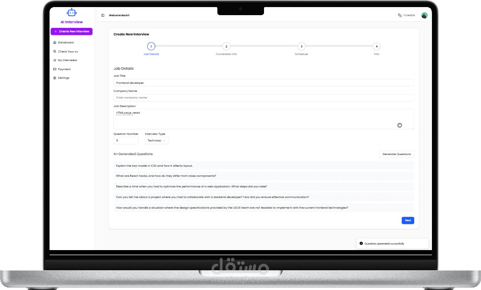 Full Stack AI-Powered Interviews.