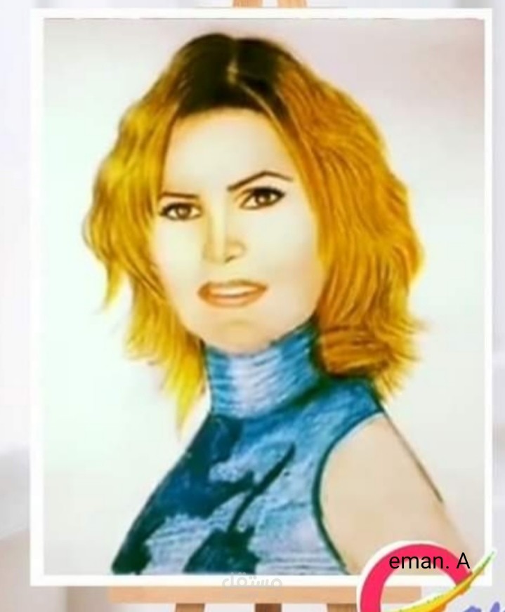 رسم الفنانة يسرا