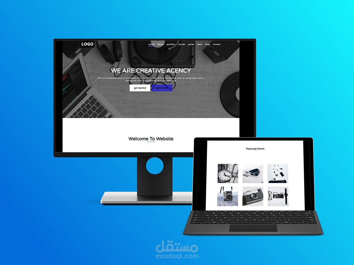 Landing Page for website