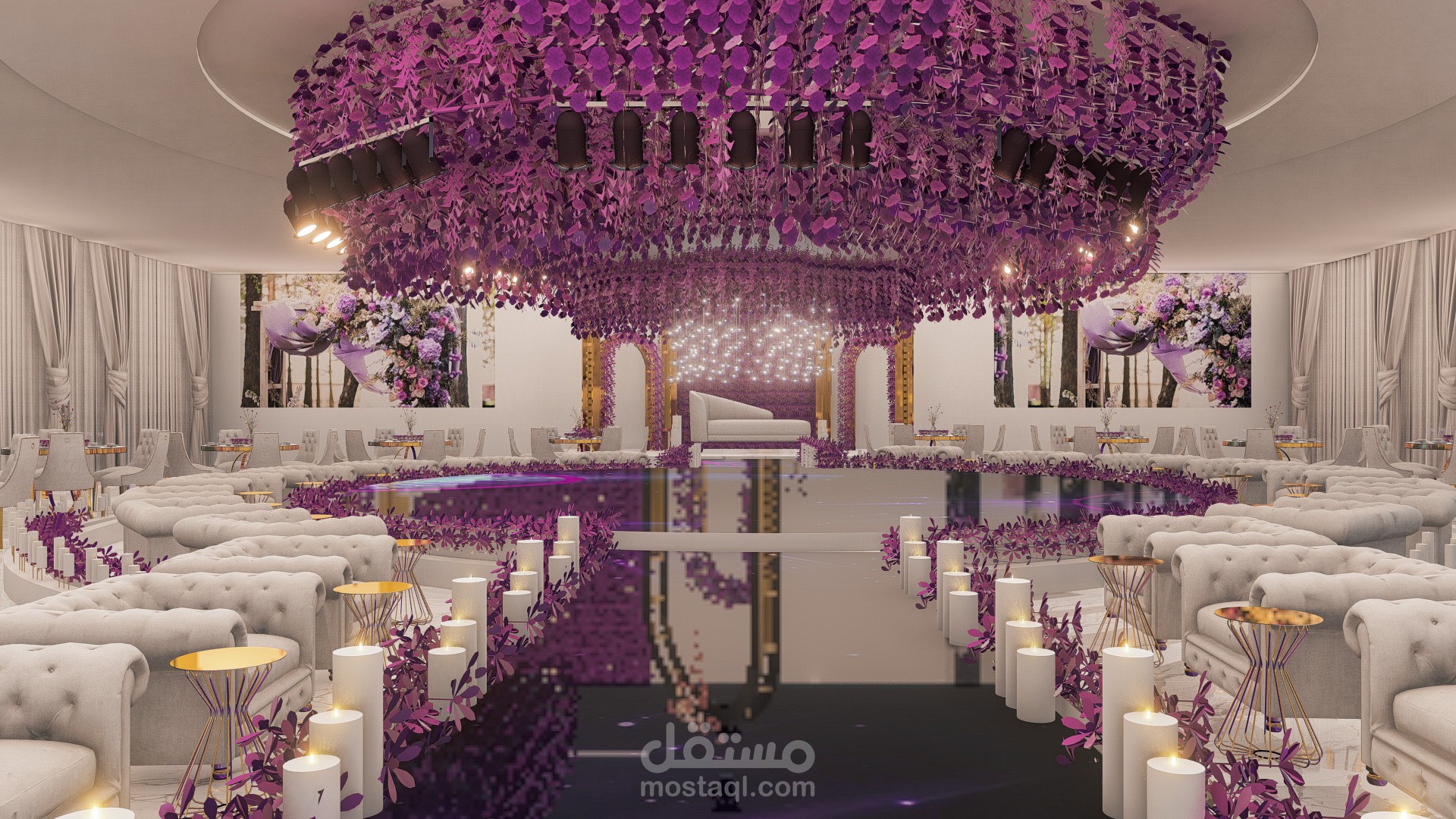تصميم صالة افراح للزفاف
