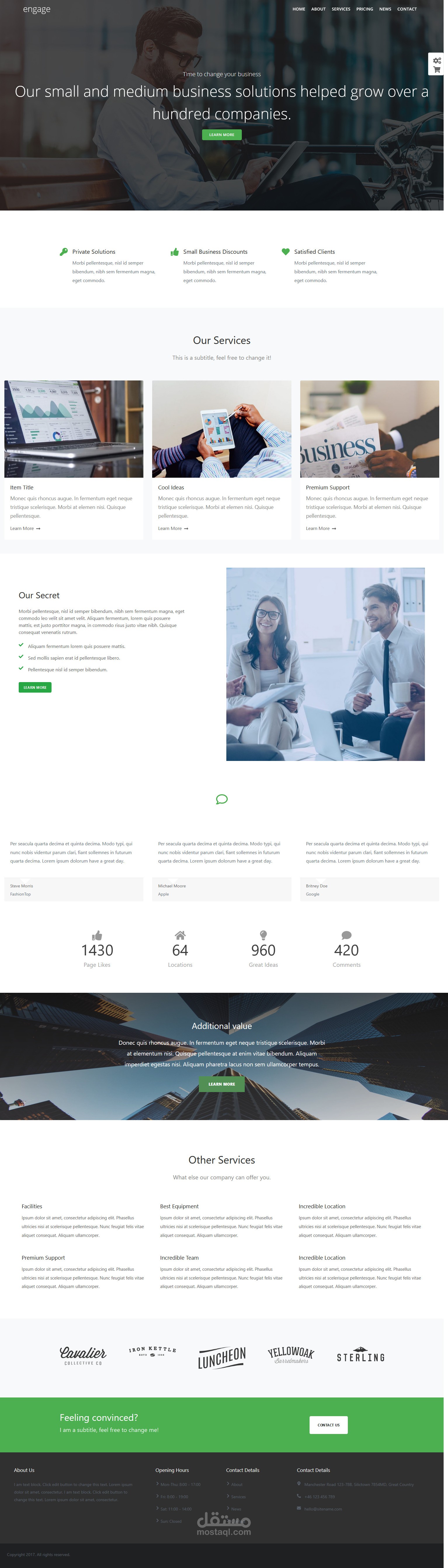 Engage Website Template