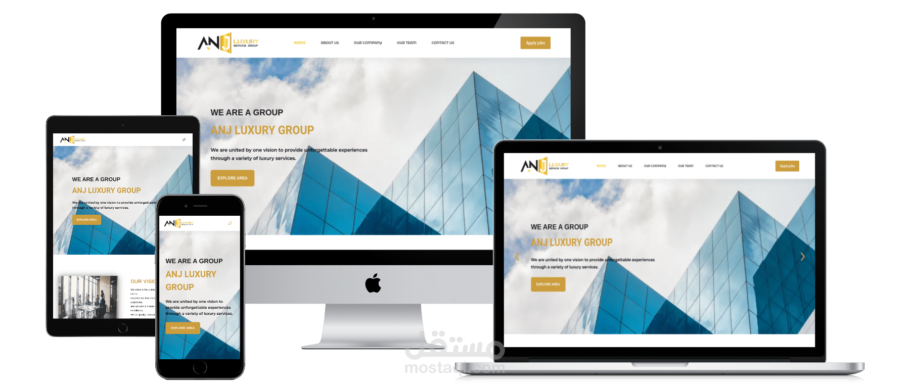 موقع تعريفي لمجموعة شركات ANJ LUXURY GROUP  بتركيا