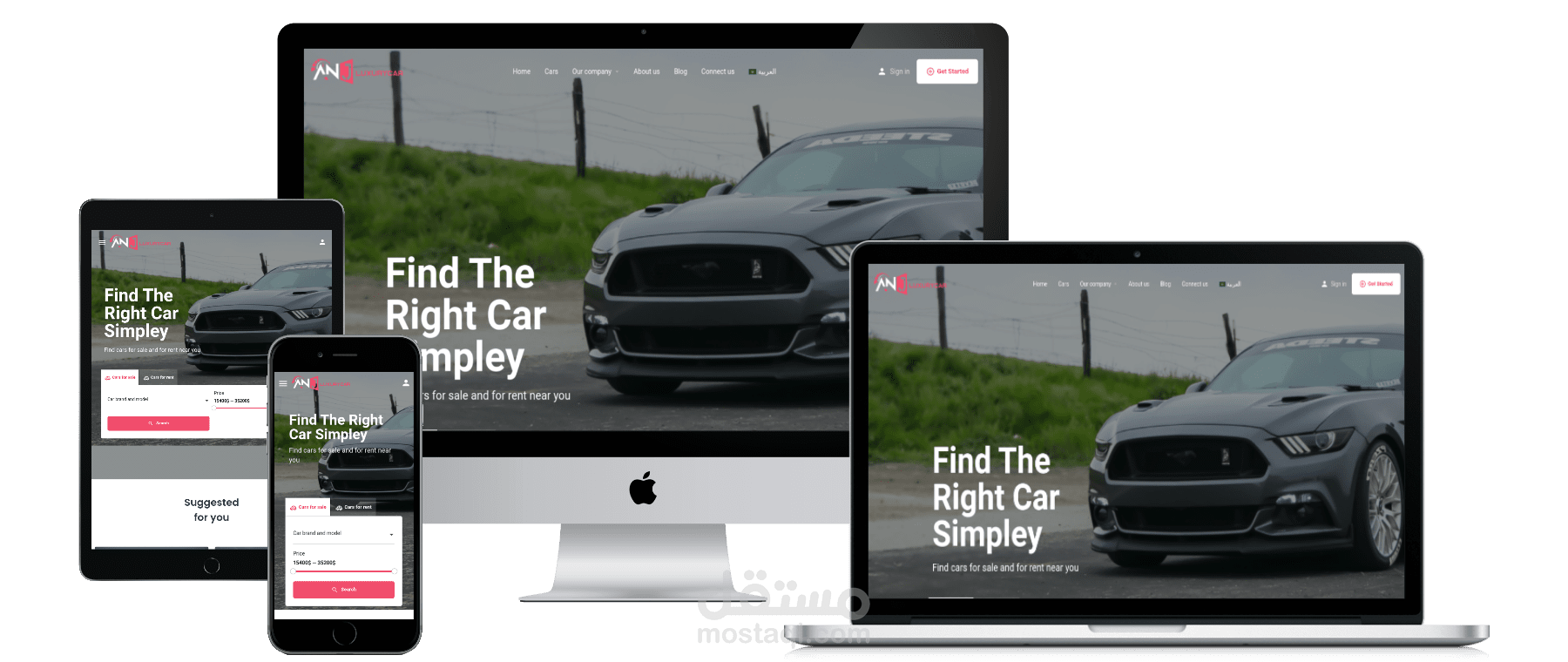 موقع بيع وتأجير سيارات ضمن مجموعة شركات ANJ GROUP بتركيا