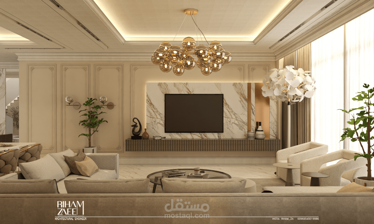 تصميم صالة معيشة