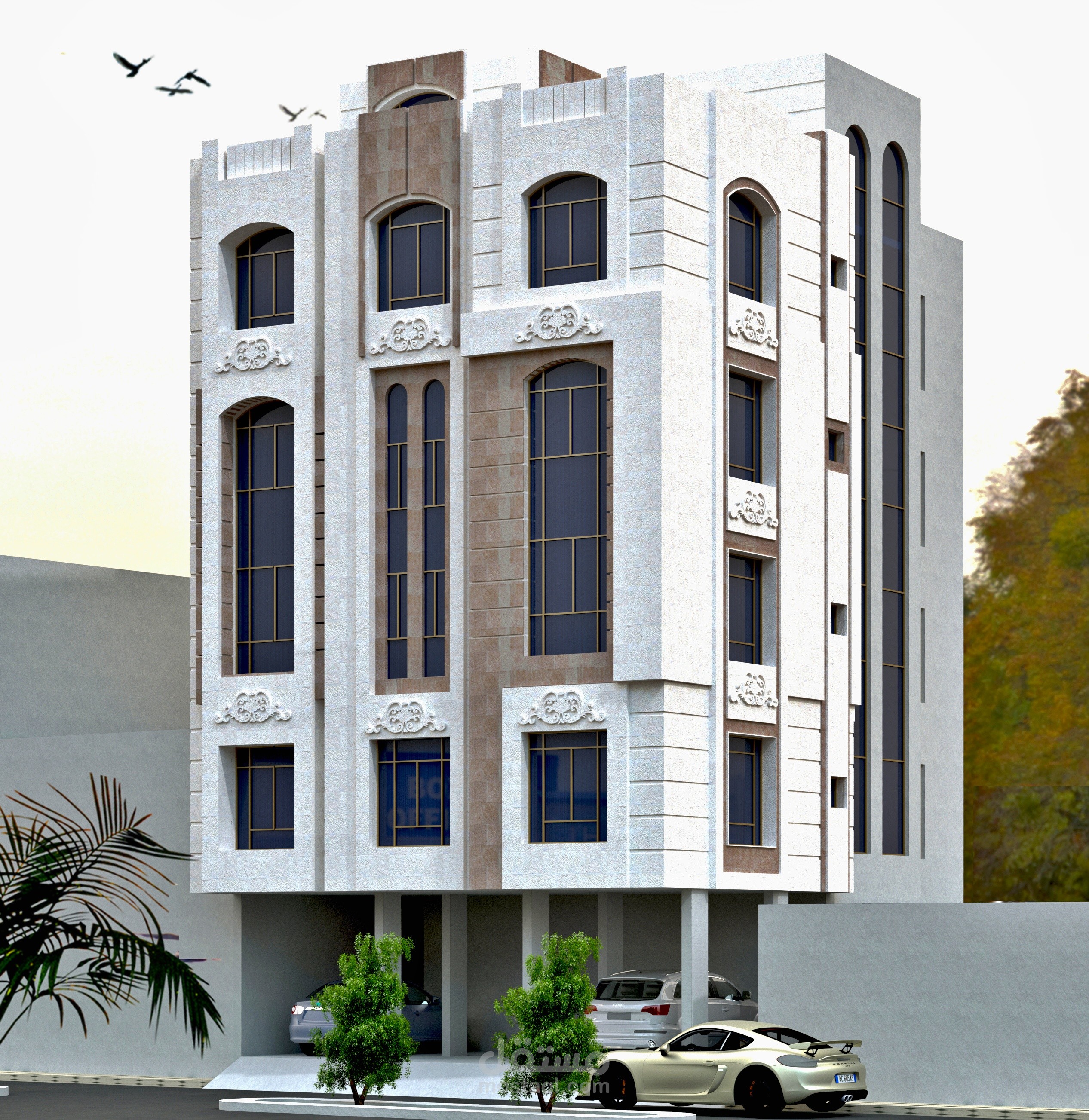تصميم ثلاثي الابعاد واجهات معمارية