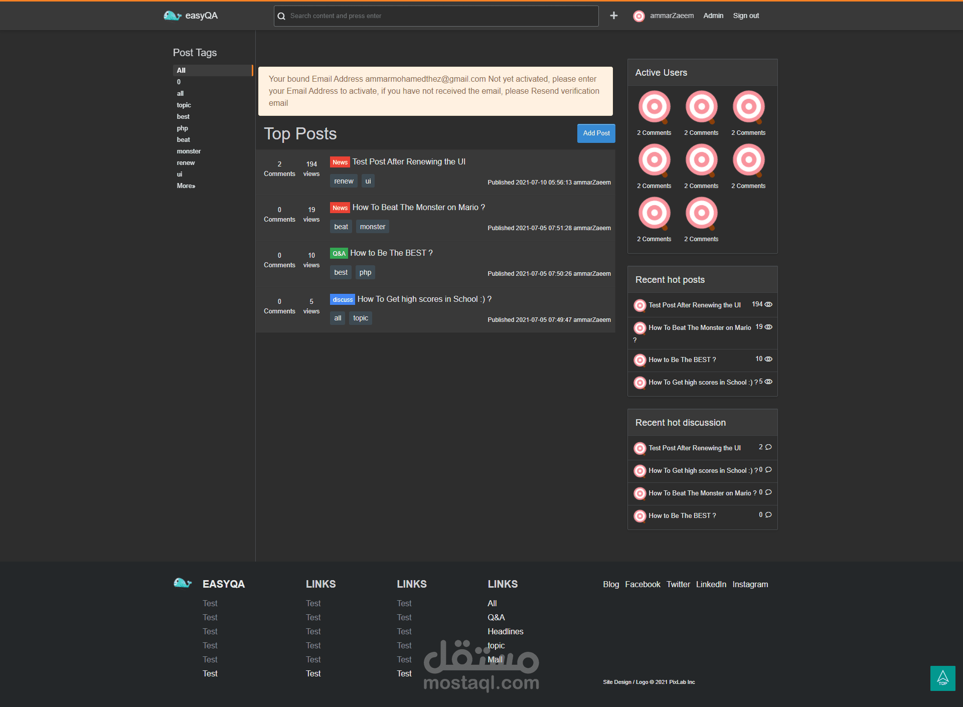 تصميم موقع مشابه ل StackOverFlow باستخدام Codeigniter