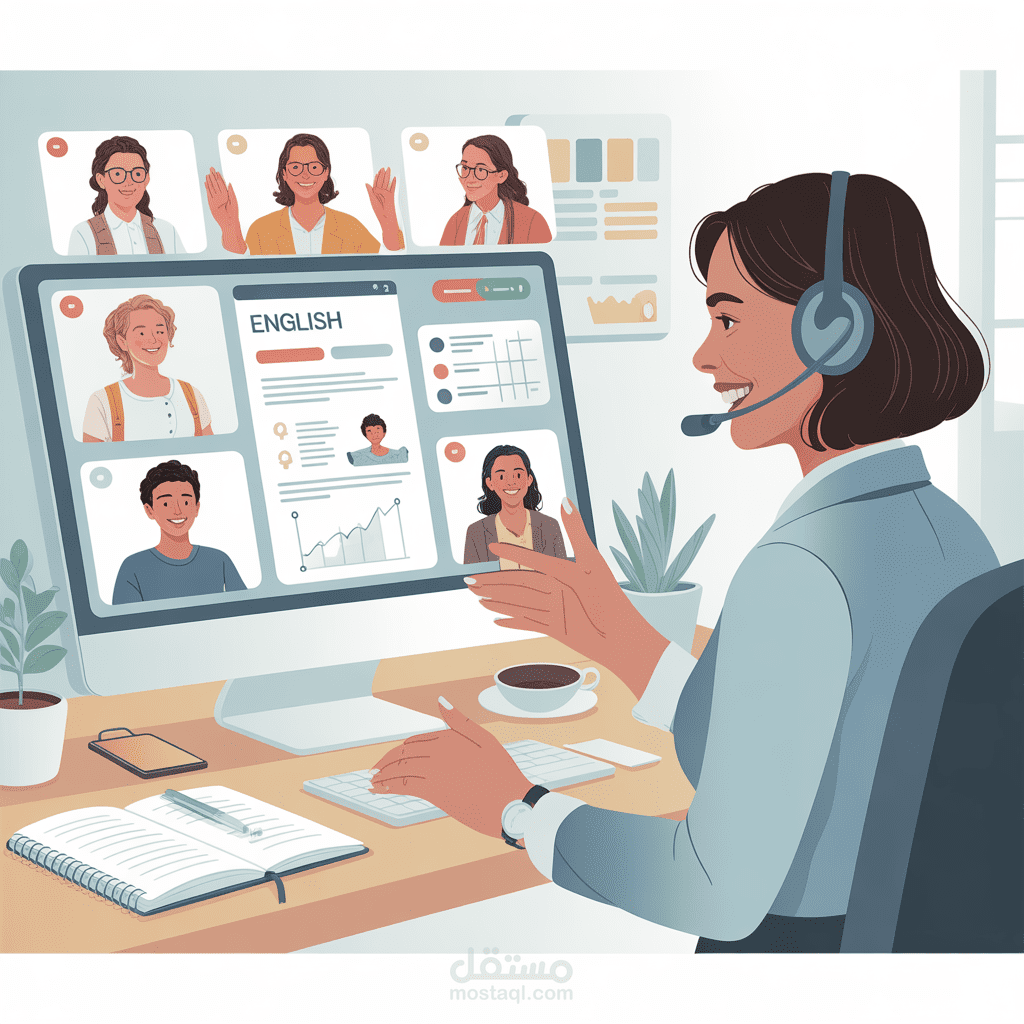 تعليم وتدريب اللغة الإنجليزية عن بعد