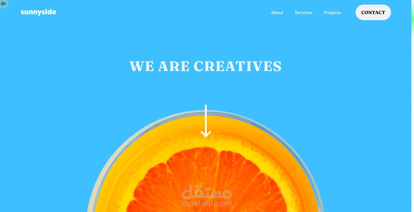 صفحة هبوط - Landing page ( sunnyside )