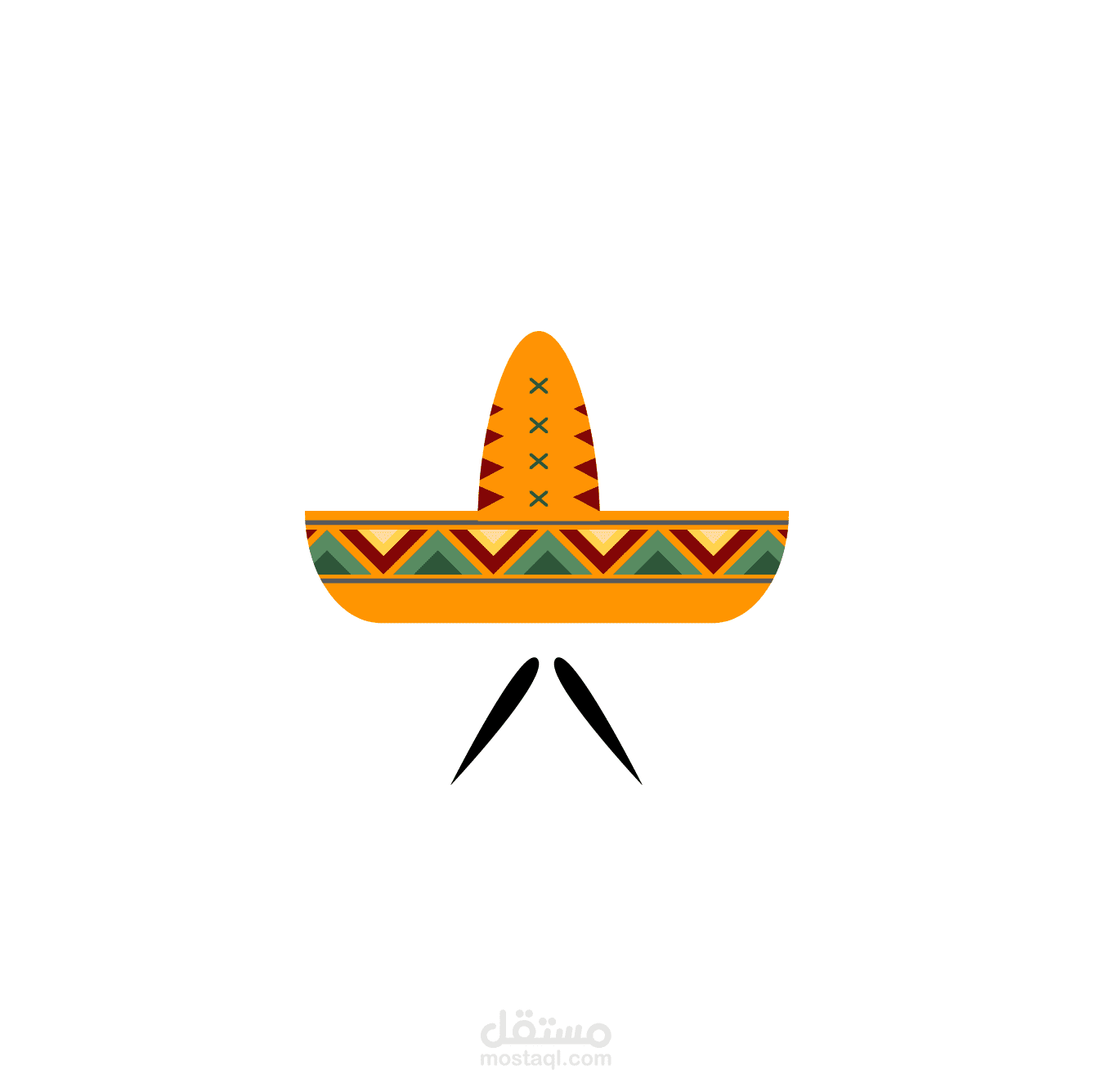 لوجو مطعم مصري يقدم صعام مكسيكي