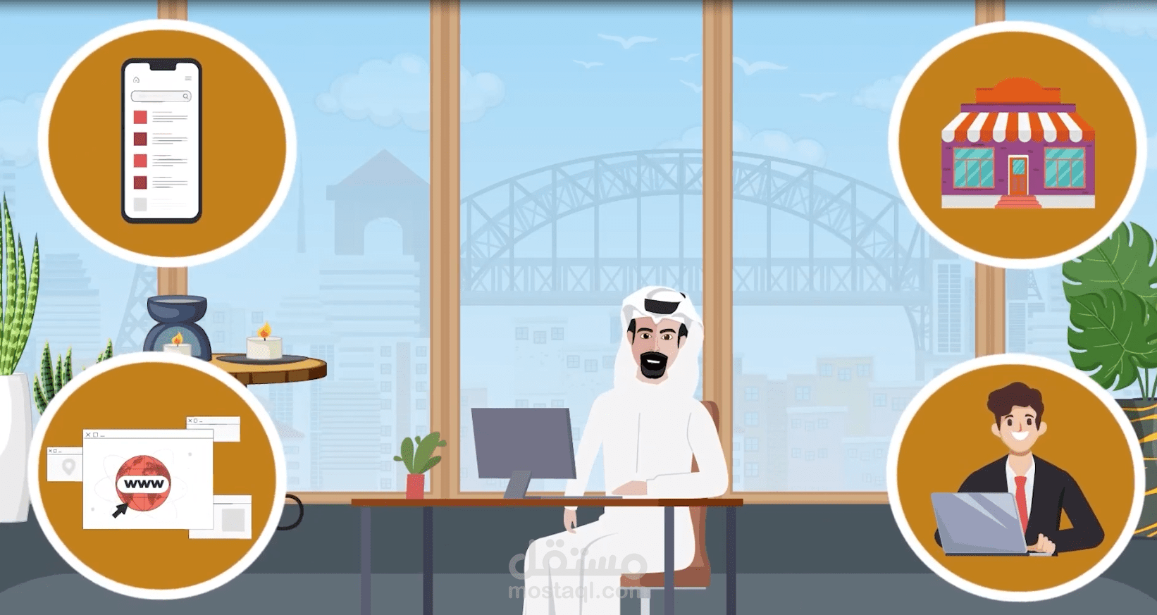 فيديو موشن جرافيك خليجي احترافي