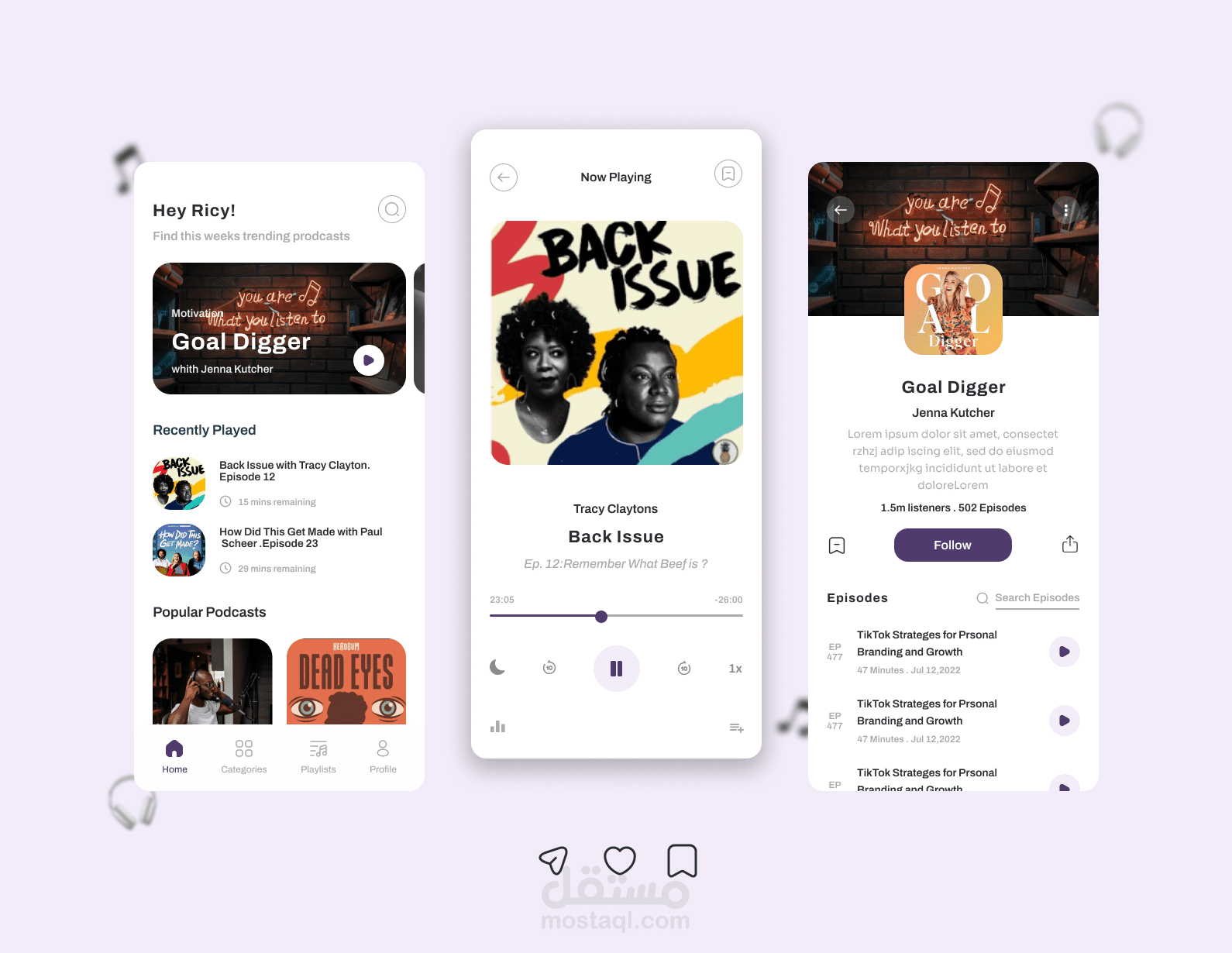 Podcast app /  تطبيق للموسيقى والبودكاست