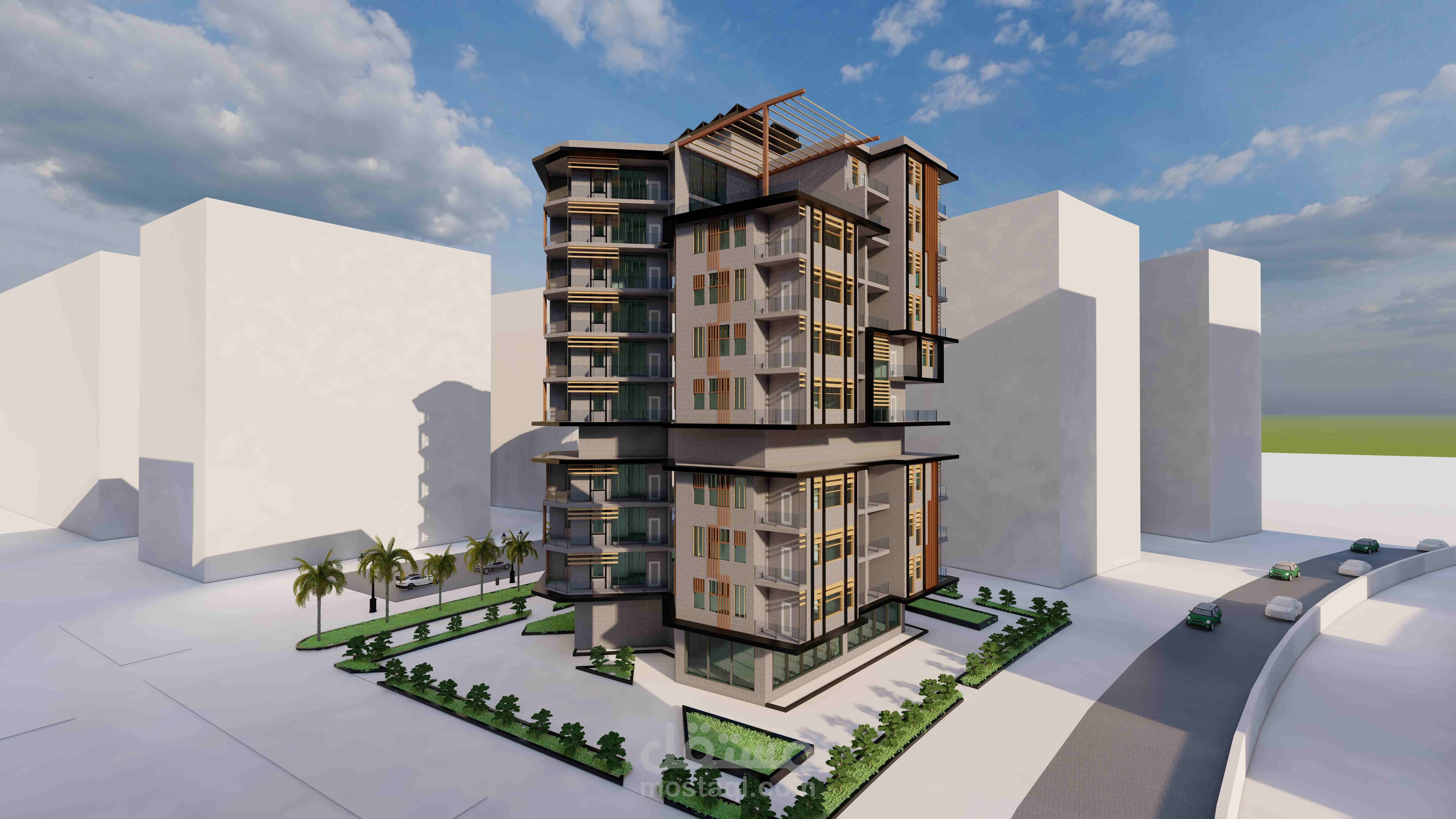 تصميم برج سكني مستدام