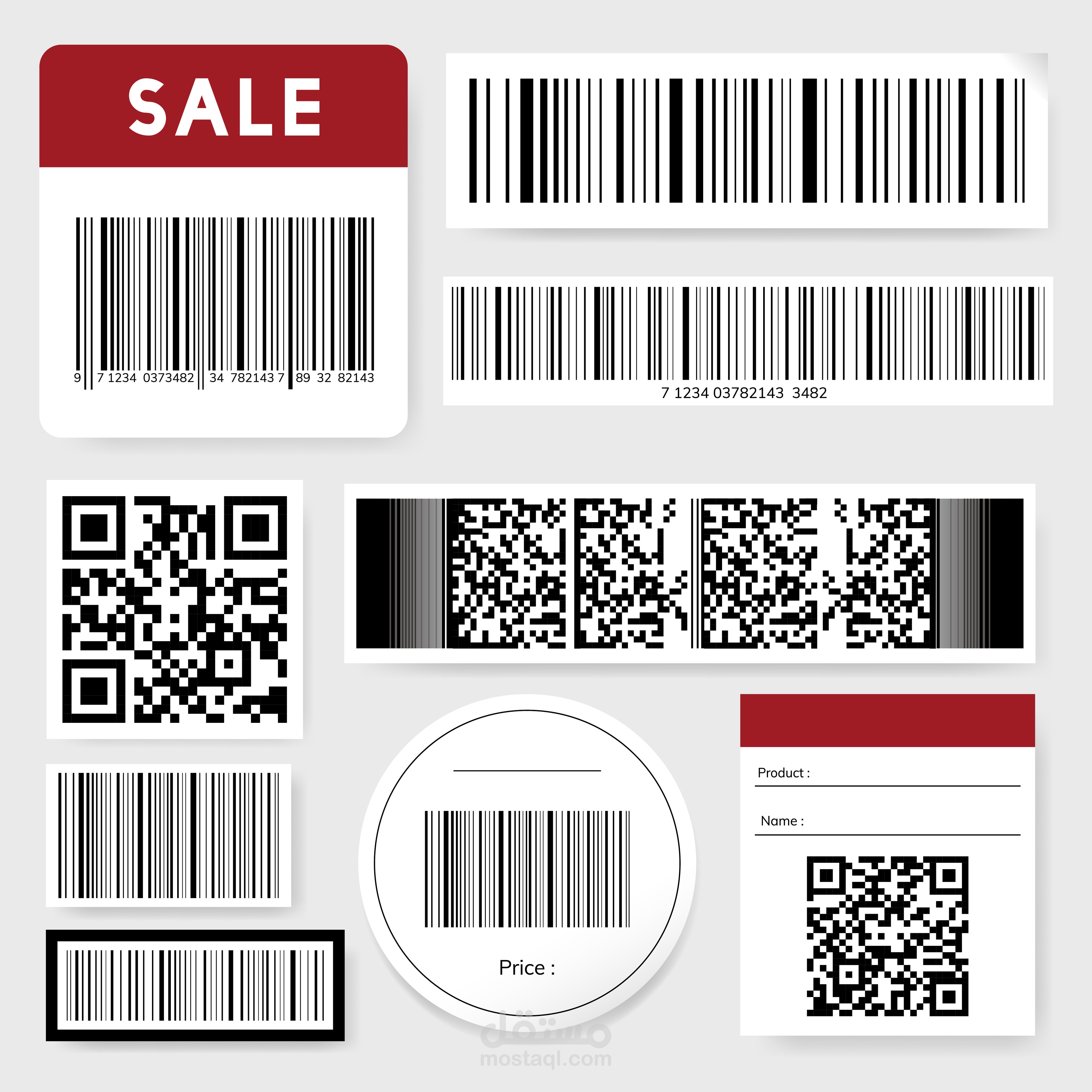 عمل وتعديل Barcode +QR Code