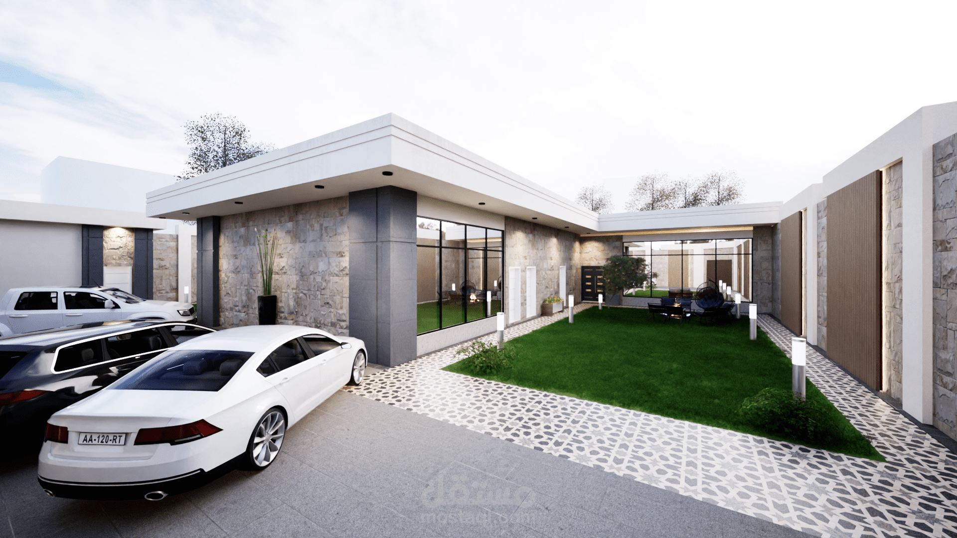 تصميم واجهة استراحة