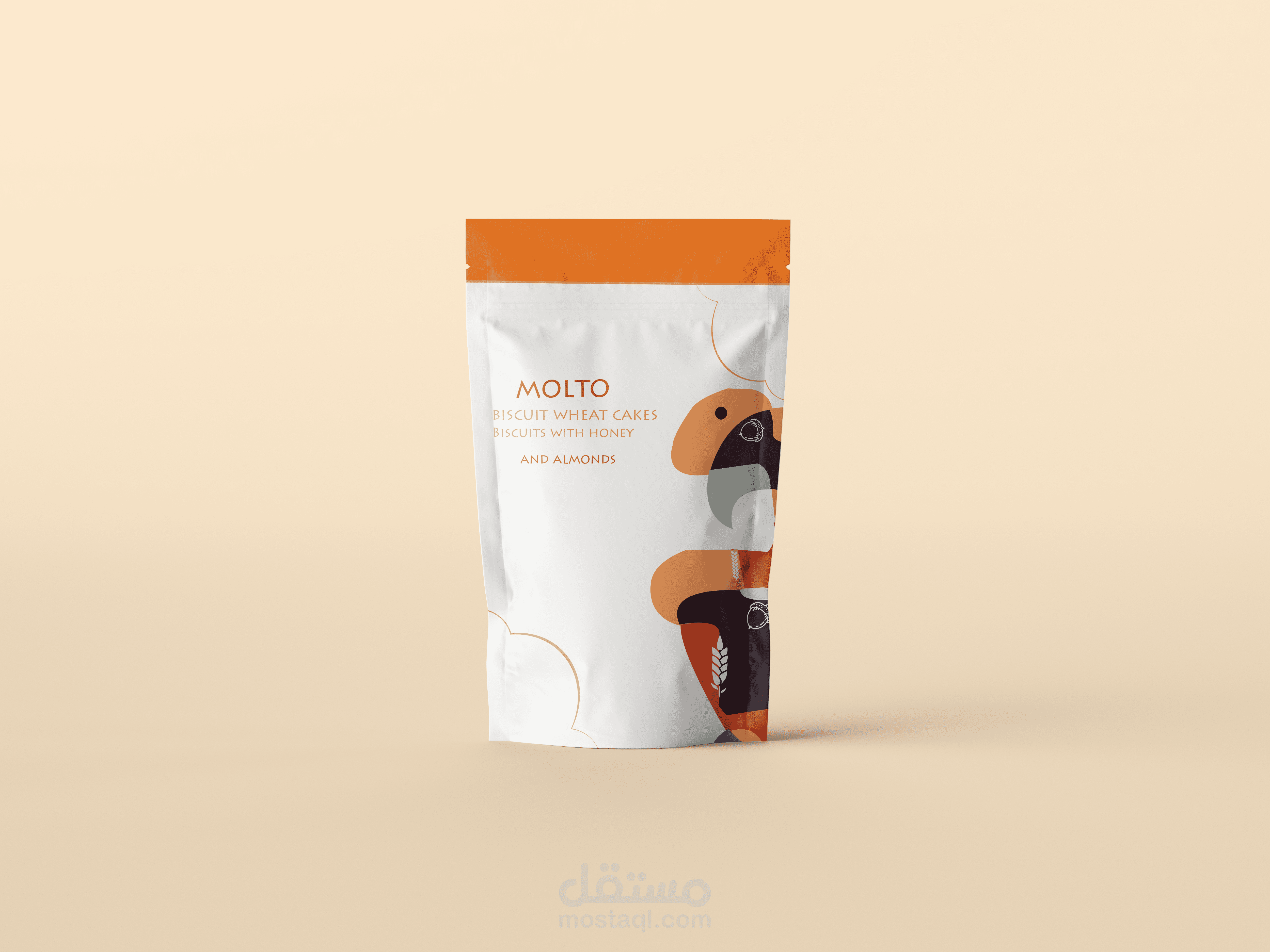 تصميم غلاف علبة لمنتج غذائي بالرسم الابتكاري