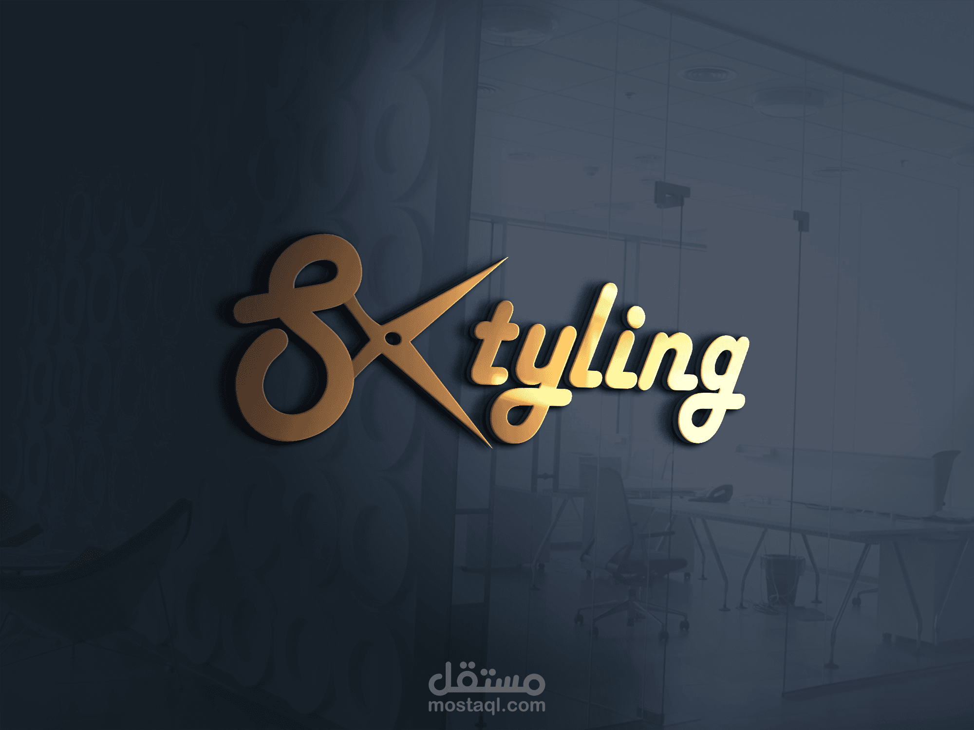 Hairdresser stiling logo
